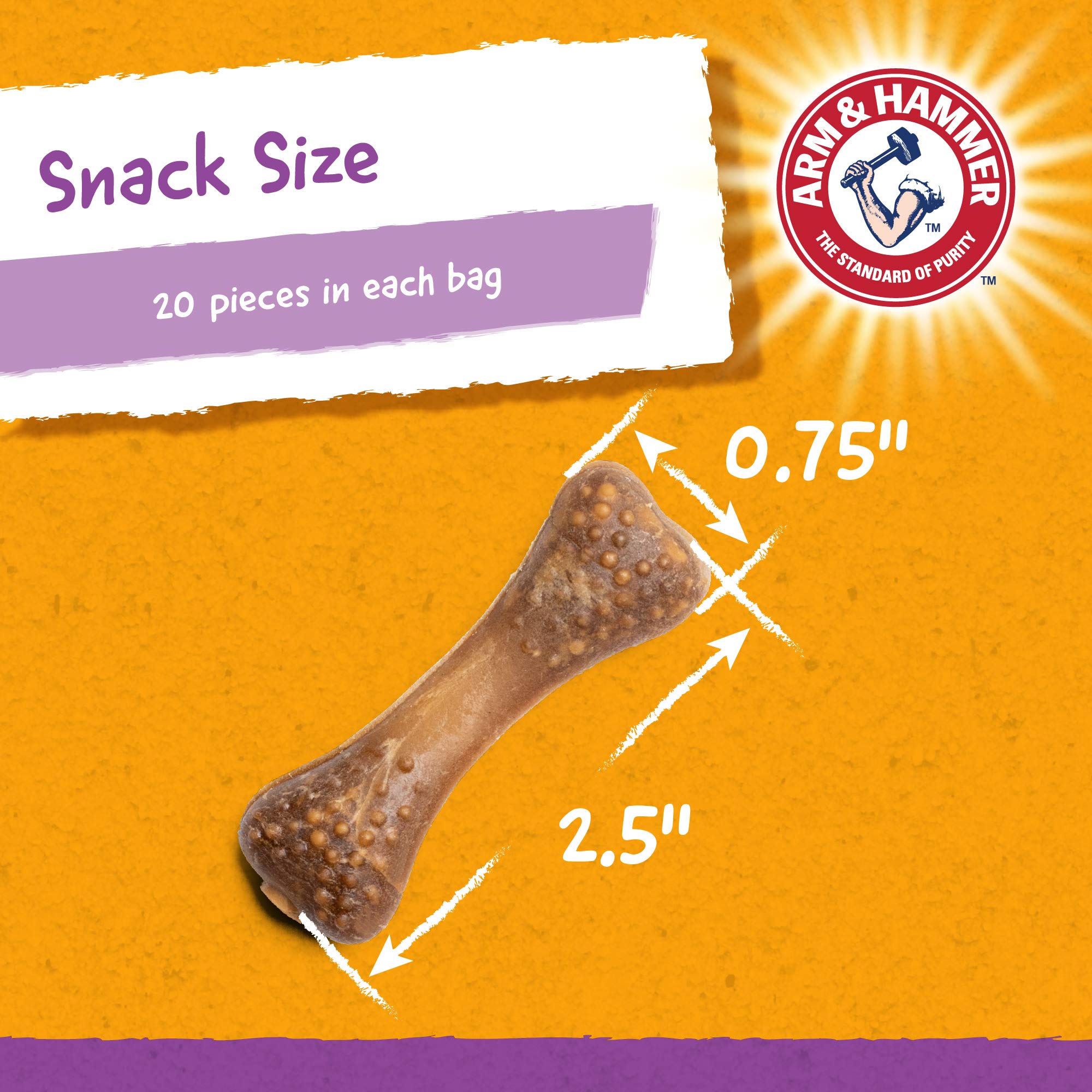 Arm & Hammer For Pets Nubbies Dental Treats for Dogs | Dental Chews Fight Bad Breath, Plaque & Tartar without Brushing | Baking