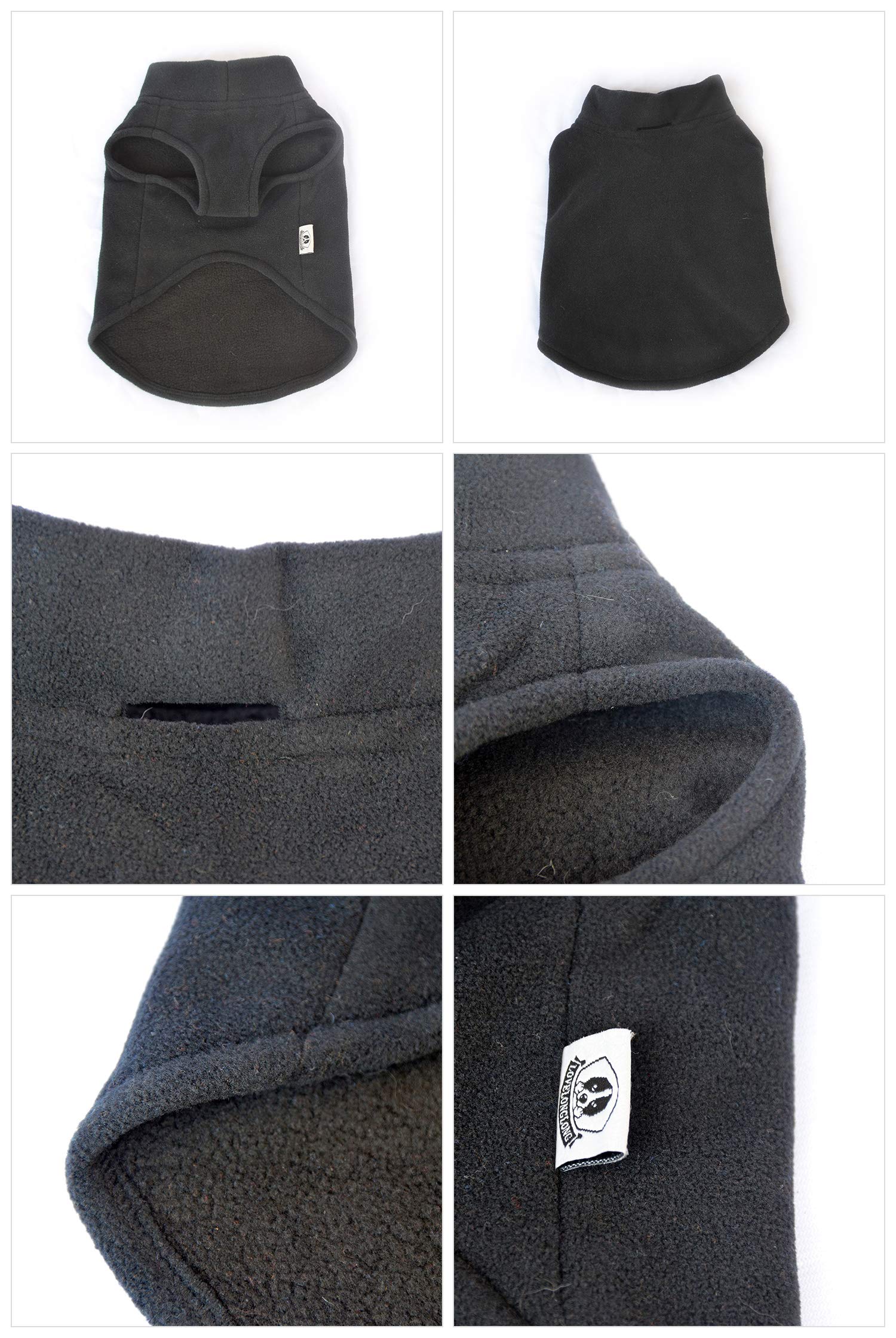 Dog Winter Vest Warm Breathable Dog Polar Fleece Vest Jacket, Lightweight Winter Coat With Leash Neck Hole For Small Medium Large Dogs Black Xl