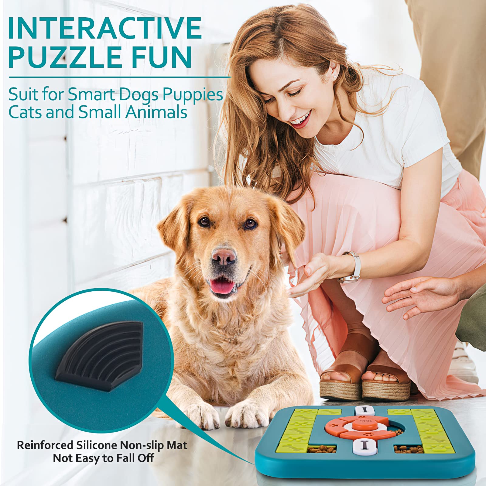 Dog Puzzle Toys, Treat Dispensing Dog Enrichment Toys For Iq Training And Brain Stimulation, Interactive Mentally Stimulating To