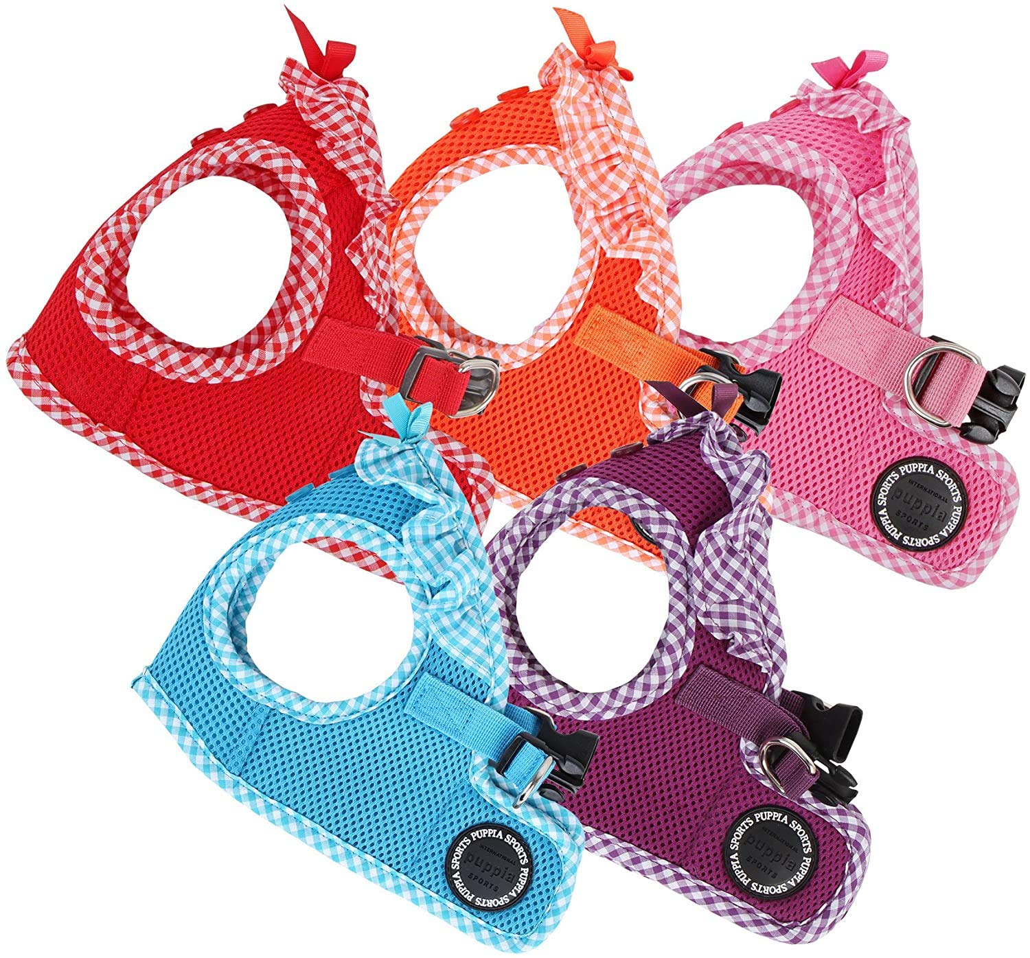 Puppia Vivien Vest Dog Harness Step-In All Season Mesh Cute No Pull No Choke Walking Training For Small Dog, Pink, Small