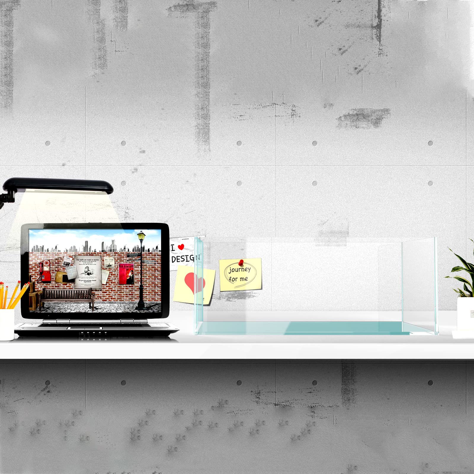 Fzone 6.4 Gal Shallow Rimless Low Iron Fish Tank Nova Clear Ultra-White 45 Mitered Edges Translucent Glass Anata Series Aquarium