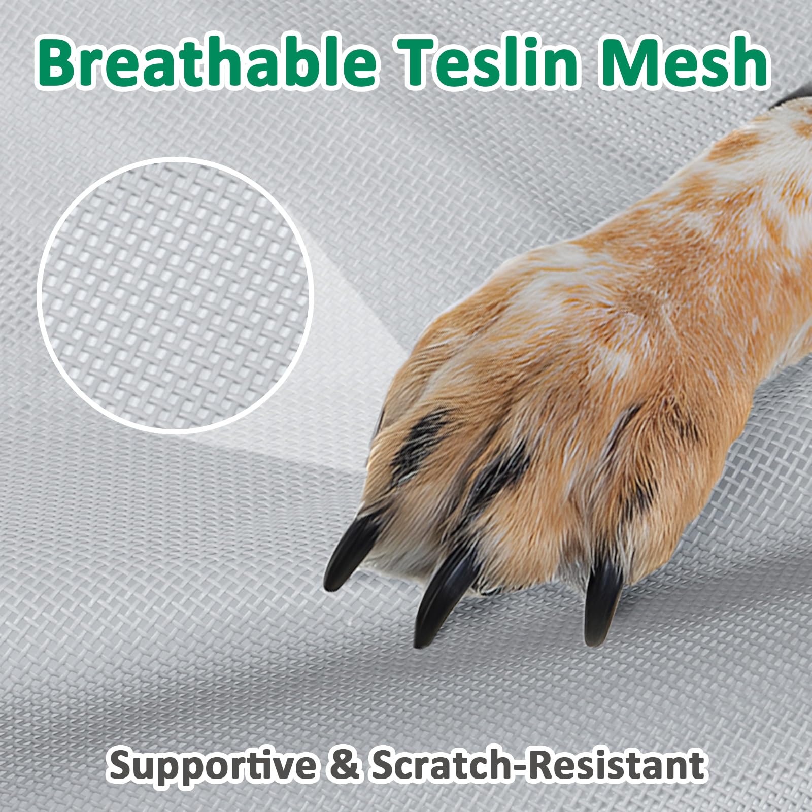 Kmfyzye Elevated Dog Cots Beds For Large Dogs, Raised Outdoor Dog Bed With Frame, Lifted Pet Hammock Beds With Breathable Mesh,