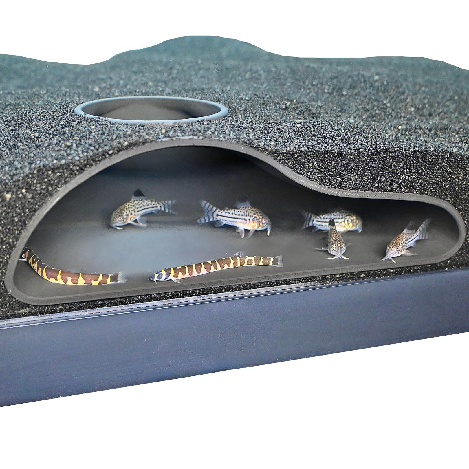 Aquarium Underground Tunnel Cave Natural Curve | Viewing Fish & Shrimp Under Gravel Tunnel | Fish Tank Decor Decoration Hideout 