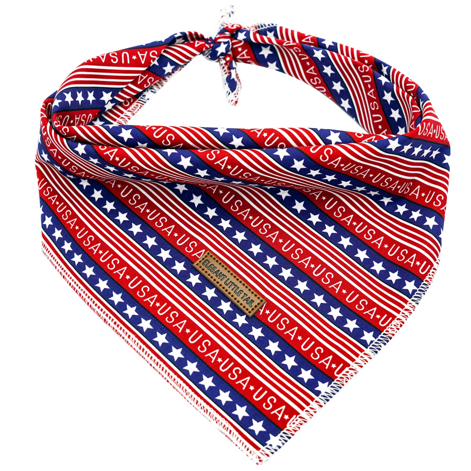 Elegant Little Tail Dog Bandana, Independence Dog Bandana 4Th Of July Adjustable Puppy Scarf Handkerchief Boy Girl Pet Bibs Scar