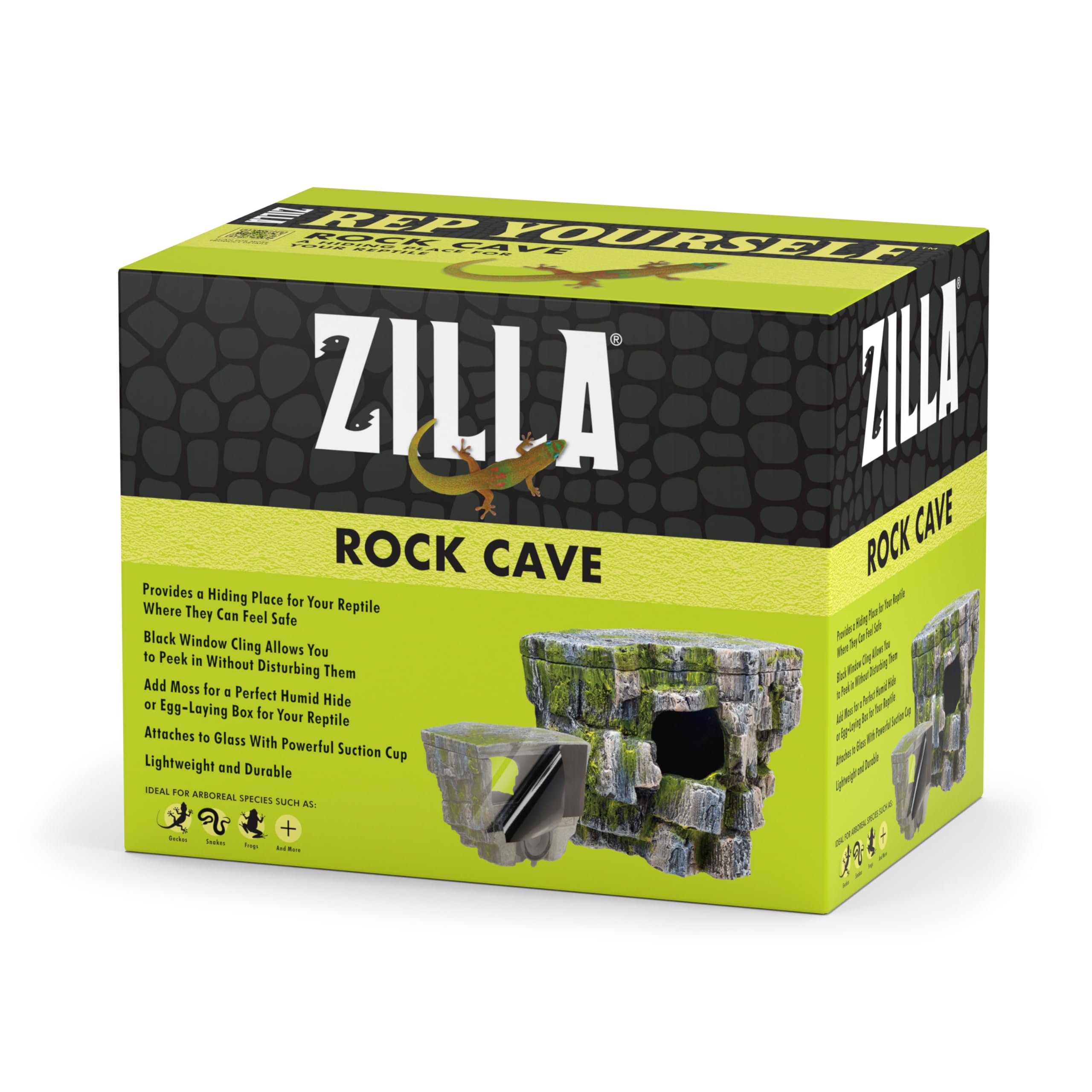Zilla Vertical Décor Rock Cave 8.75 X 5.875 X 7.25',Grey
