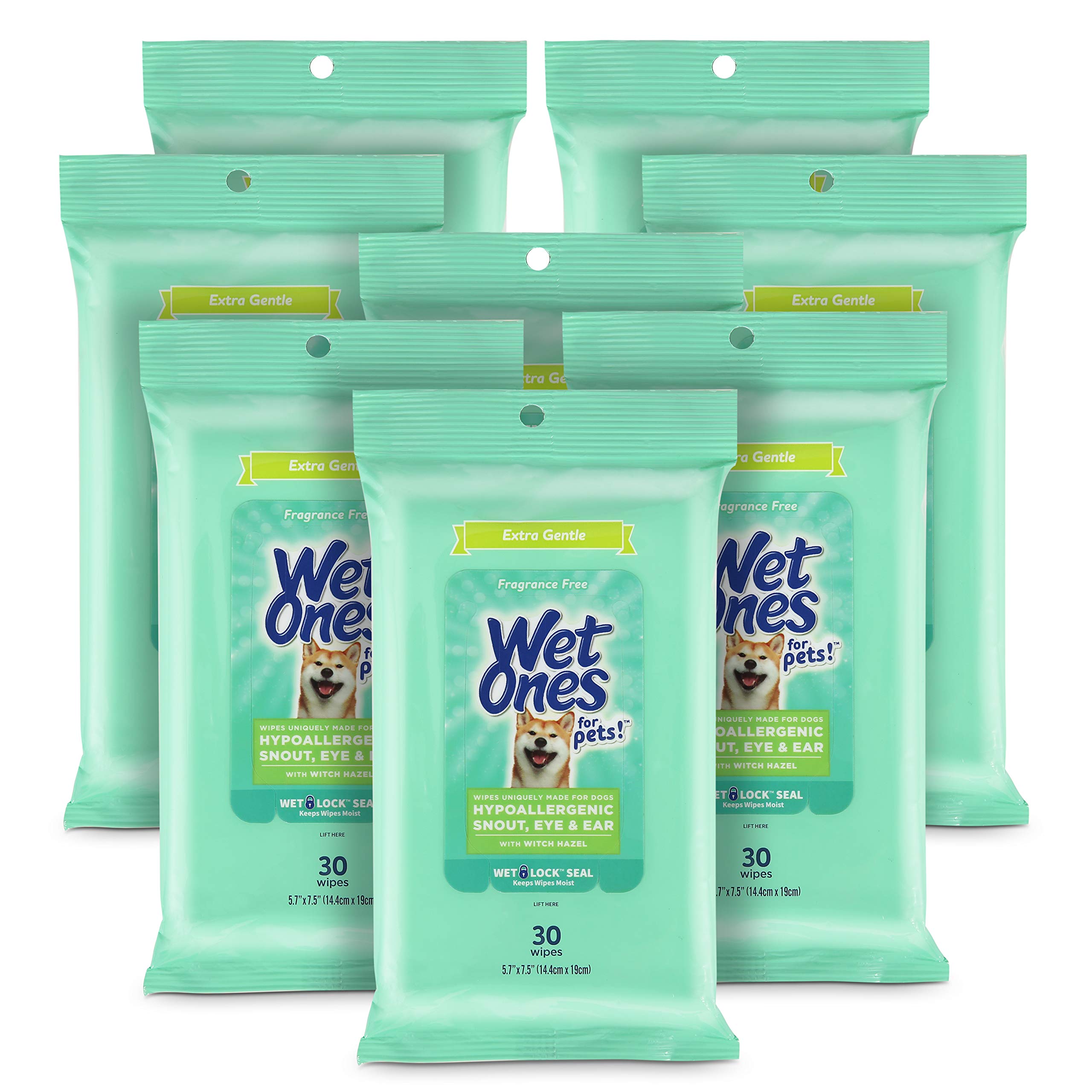 Wet Ones For Pets Extra Gentle Dog Wipes With Witch Hazel For Snout, Eye, Ear, Fragrance-Free Dog Wipes For All Dogs Wipes With 