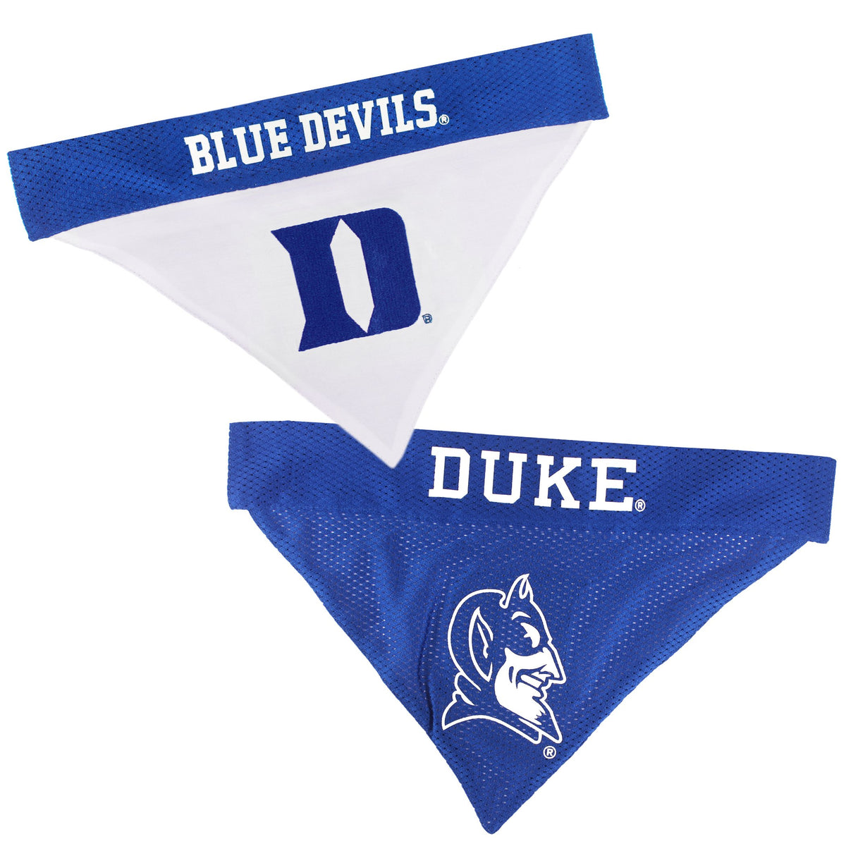 Pets First Collegiate Pet Accessories, Reversible Bandana, Duke Blue Devils, Small/Medium