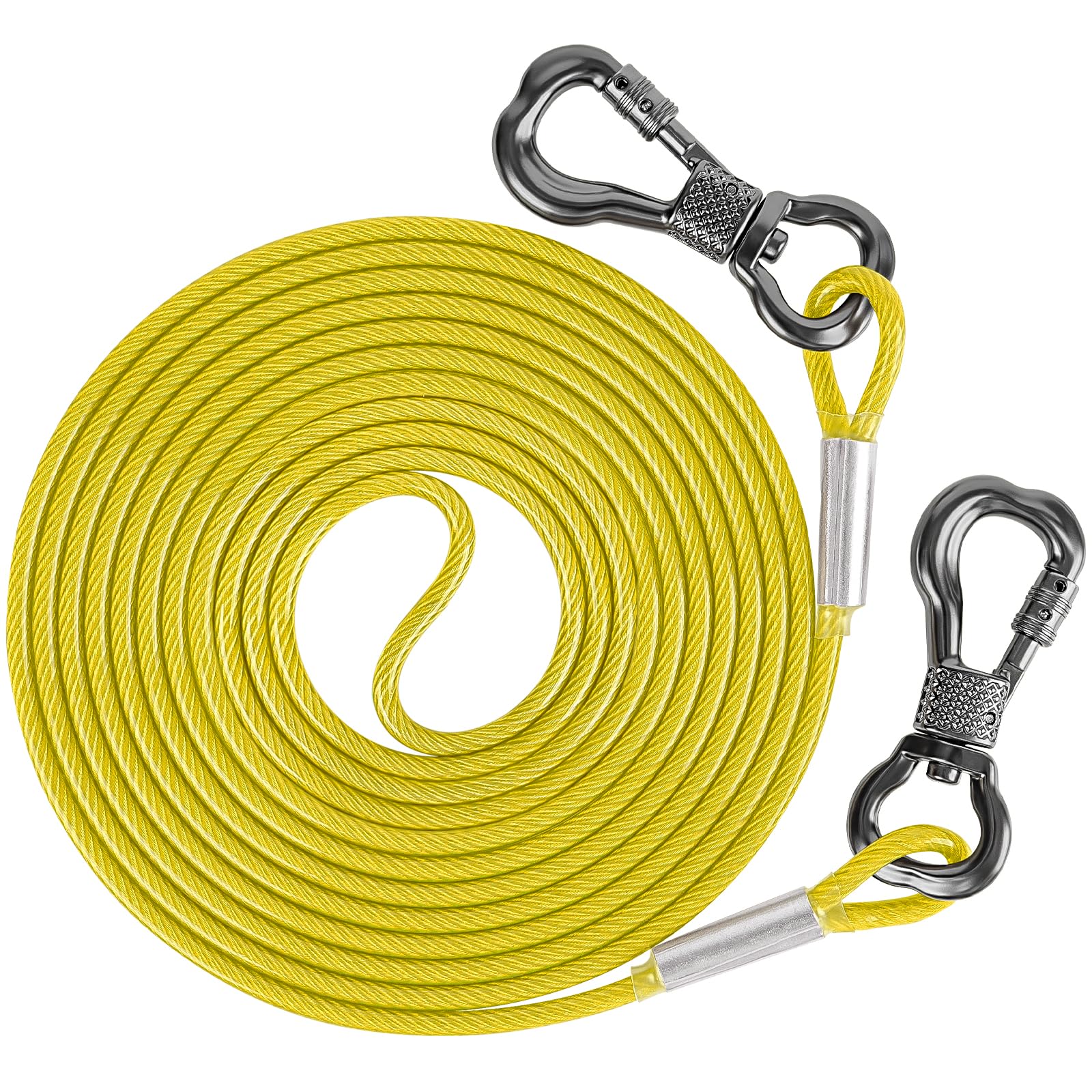 Xiaz Tie Out Cable For Dogs, 10Ft Dog Leads For Yard, Heavy Duty Dog Tie Out Cable For Large Dogs Up To 250Lbs, Durable Dog Runner Tether Line For Yard Or Camping