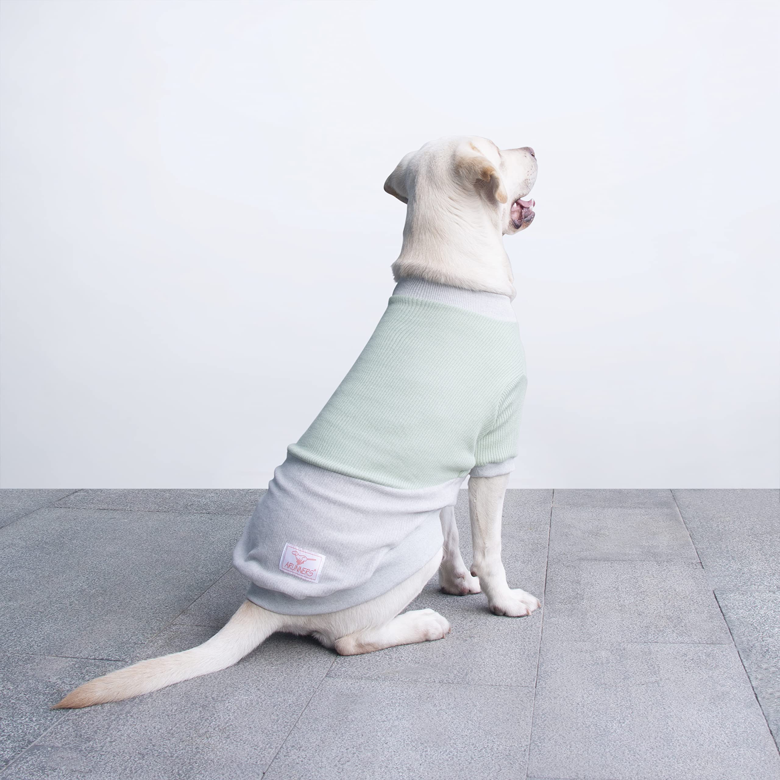 Arunners Extra Large Dog Sweaters Warm Clothes Pullover Sweatshirts For Labrador Rottweiler Great Dane, Green Grey, 6X-Large