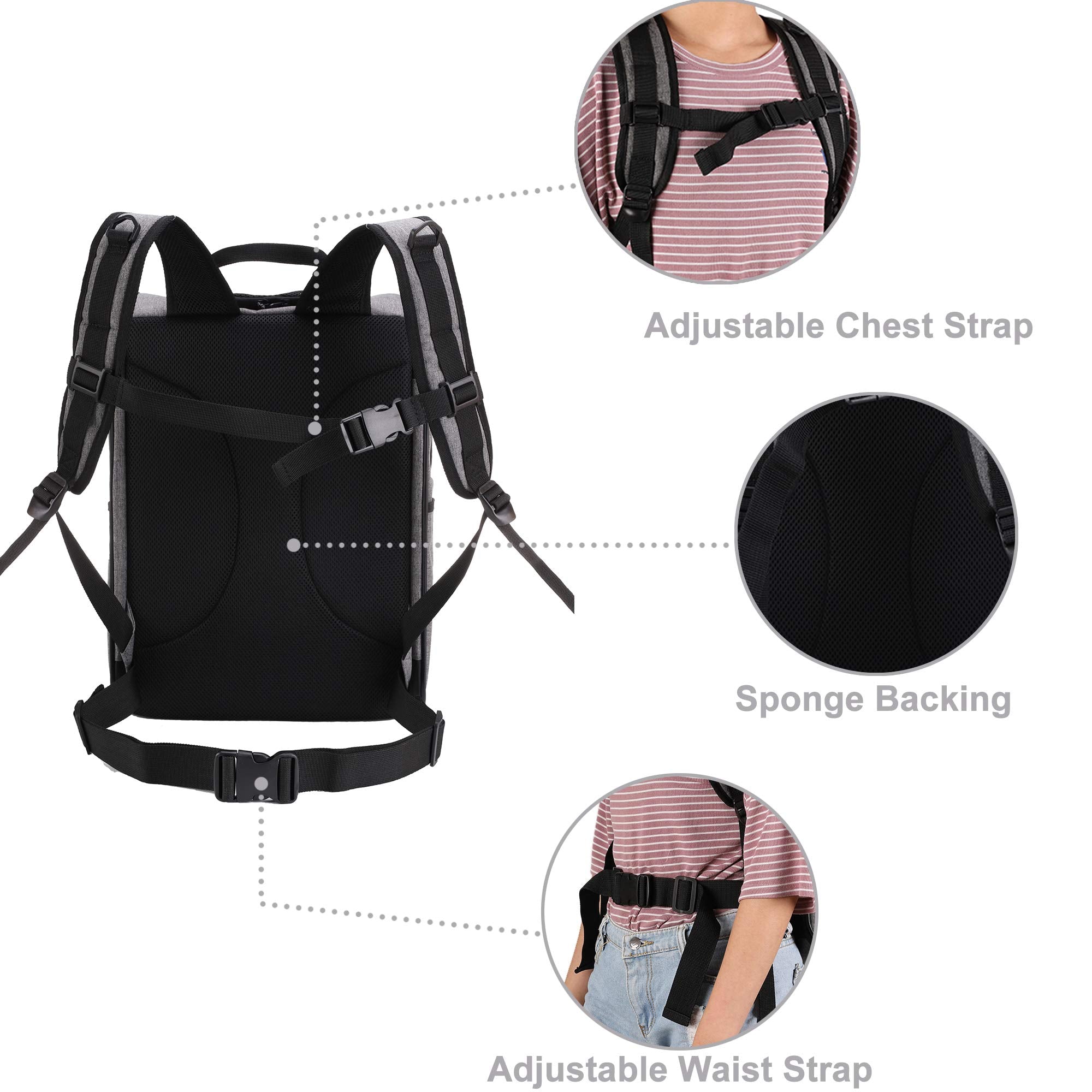 Apollo Walker Pet Carrier Backpack For Large/Small Cats And Dogs, Puppies, Safety Features And Cushion Back Support For Travel, Hiking, Outdoor Use (Gray-Expandable)