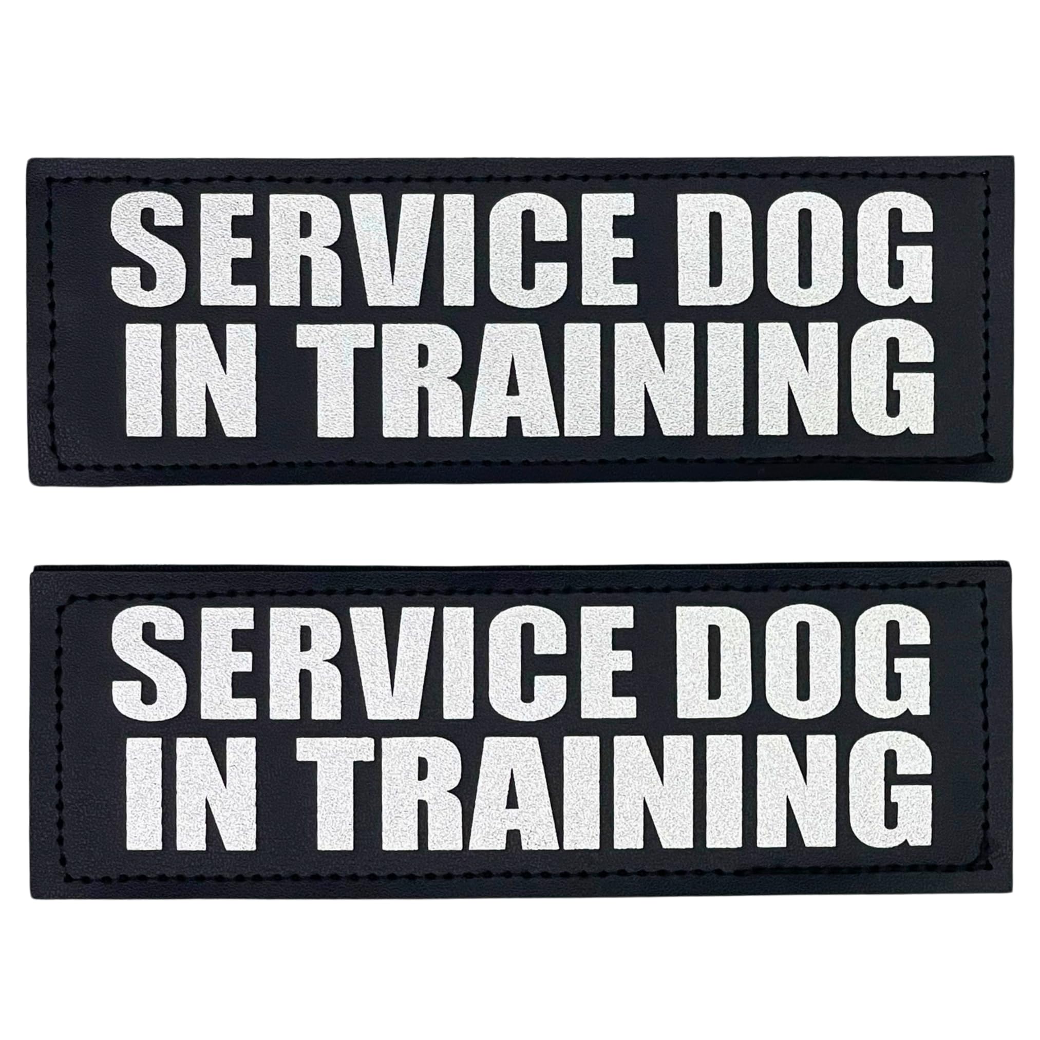 Albcorp Reflective Service Dog In Training Patches With Hook Backing For Service Animal Vests /Harnesses Large (6 X 2) Inch