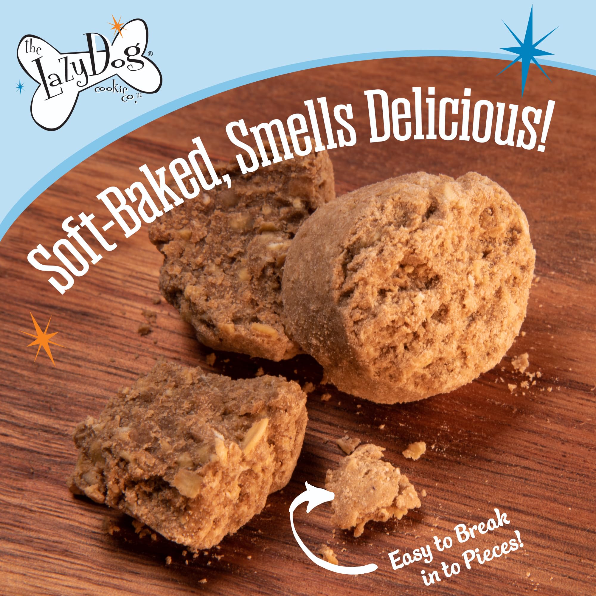 The Lazy Dog Cookie Co. Soft Dog Treats, Mutt Mallows My Little Pumpkin, for Small, Medium and Large Dogs, Wheat-Free, Baked in