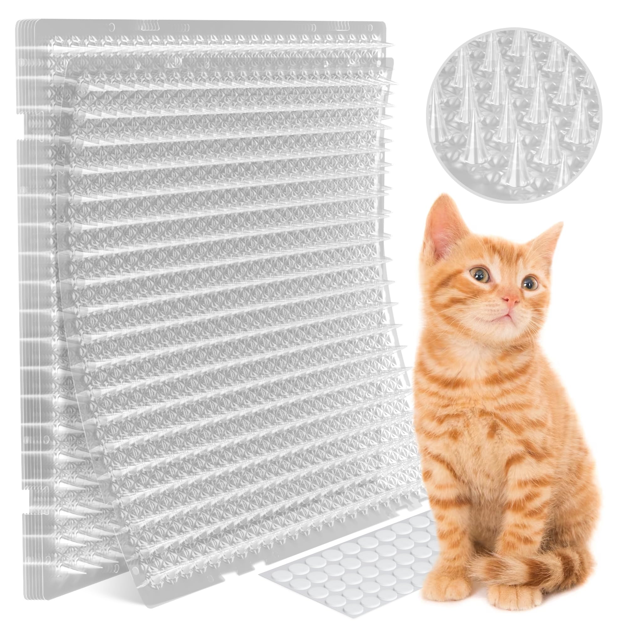 Petfolio 12 Pack Scat Mat For Cats - 16 X 13 Inch Cat Spike Mat With 1 Inch Spike Is A Perfect Pet Training Mat Device For Cat R
