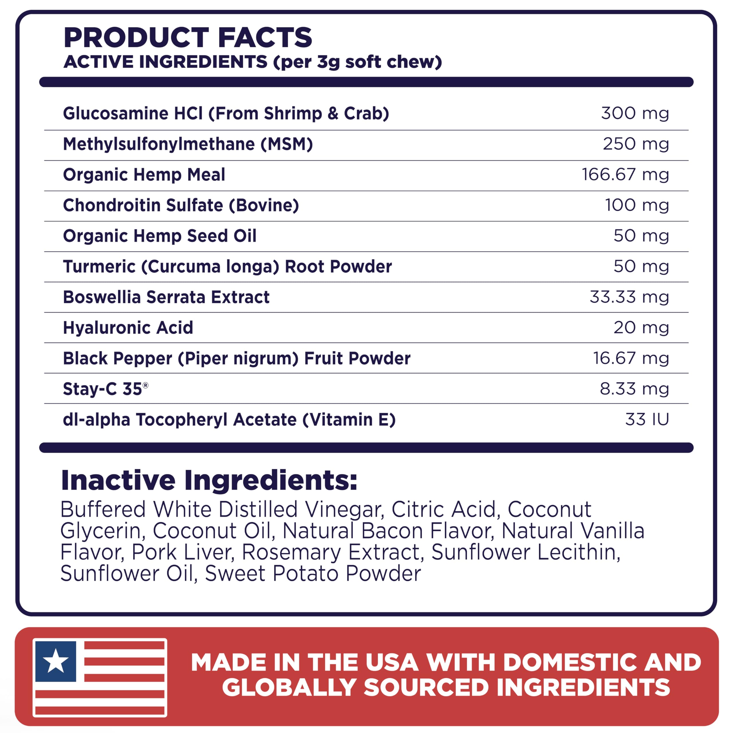 WildPaw WonderBites Hemp for HIPS, Joints, & Mobility -90 Soft Chews- Improves Mobility, Reduces Pain - Glucosamine, MSM, Hyalur