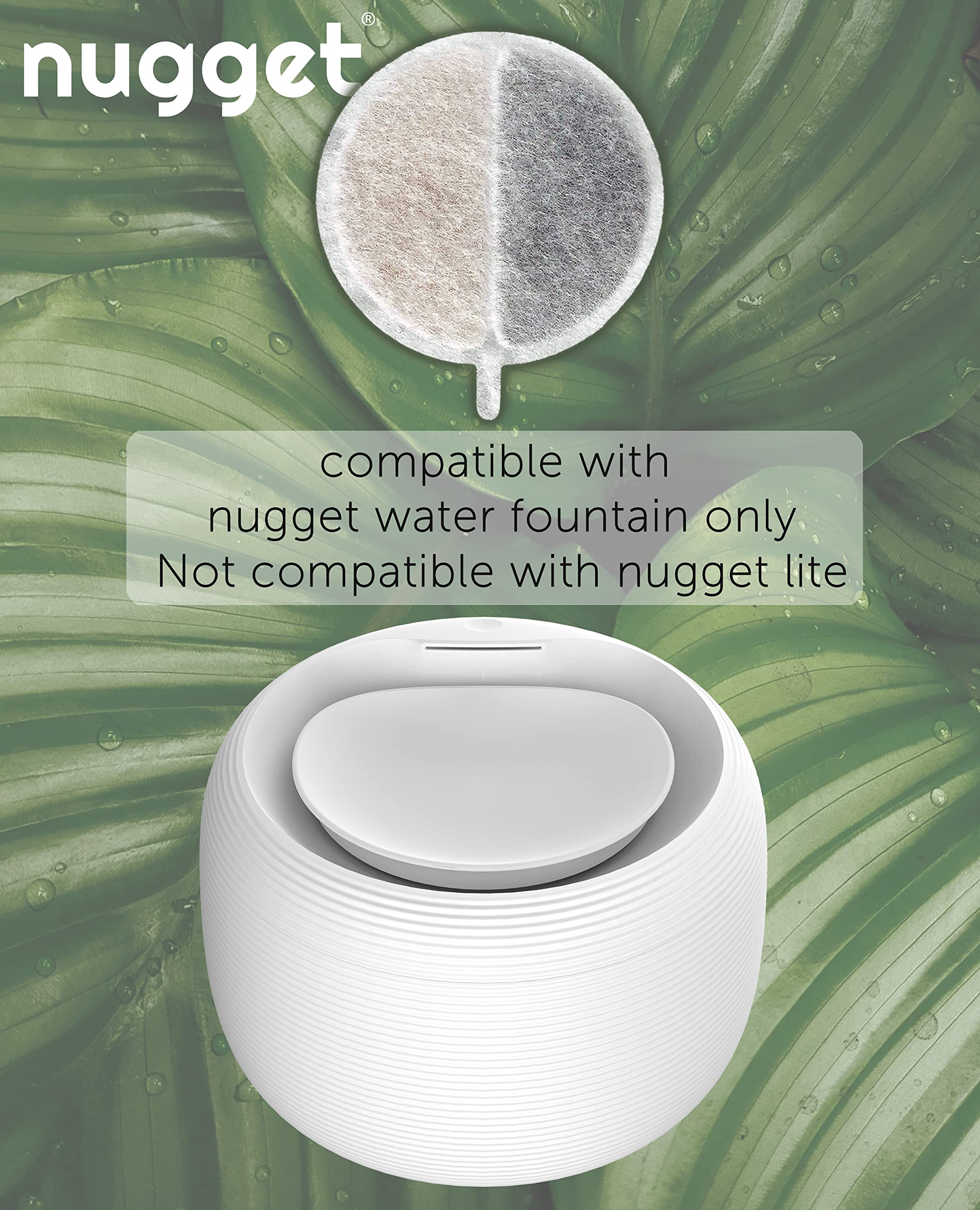 Nugget Drinking Fountain Replacement Filters (3 Pack) | Activated Charcoal And Ion Exchange Resin For Water Filtration