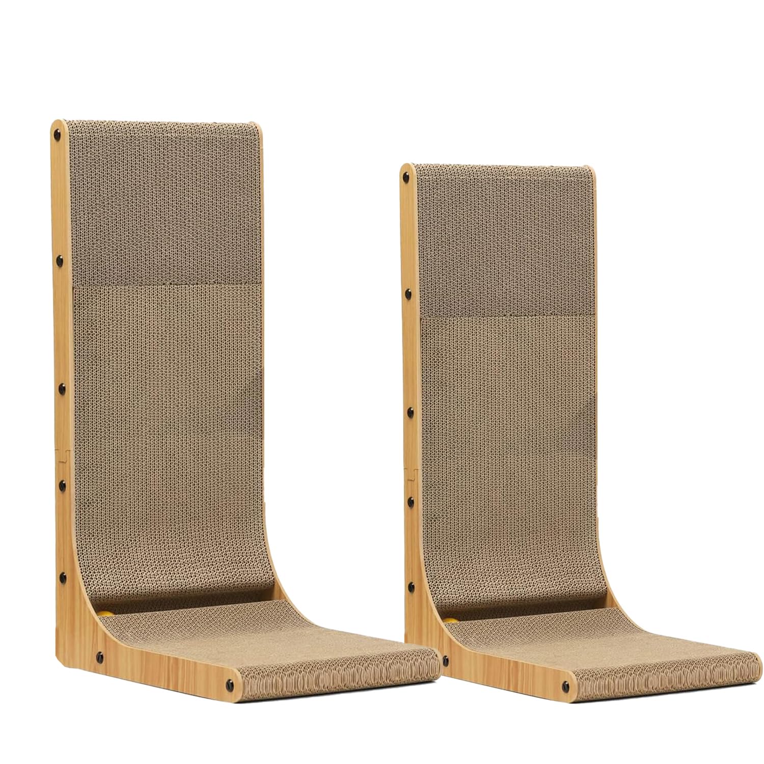 L Shape Cat Scratcher, 2Pack - 23.6 Inch Cat Scratchers For Indoor Cats, Protecting Furniture Cat Scratch Pad, Cardboard Cat Scr