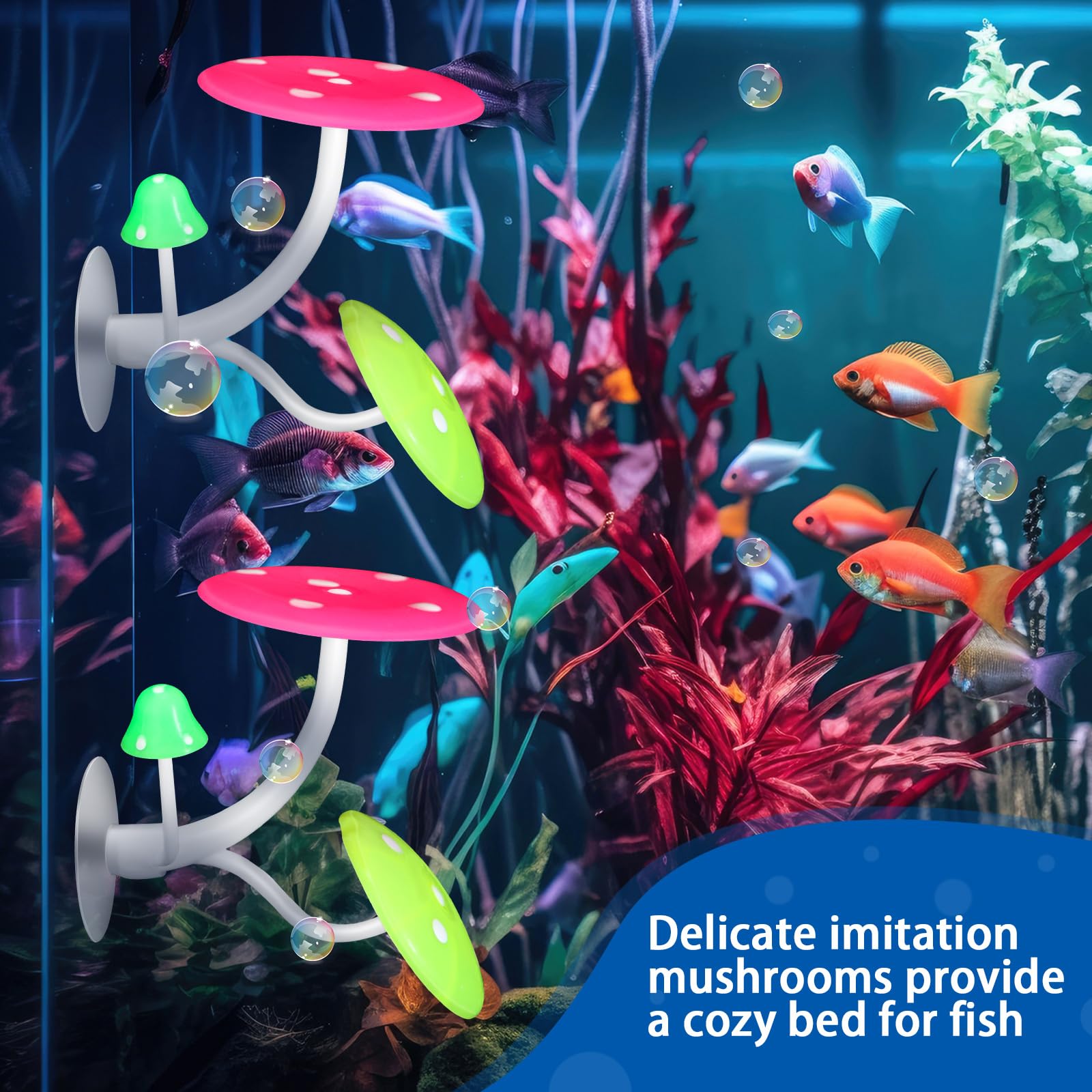 Boao 4 Pieces Betta Bed Leaf Hammock For Betta Fish, Lightweight And Realistic Resting Spot, No Bpa, Practical, Comfortable And