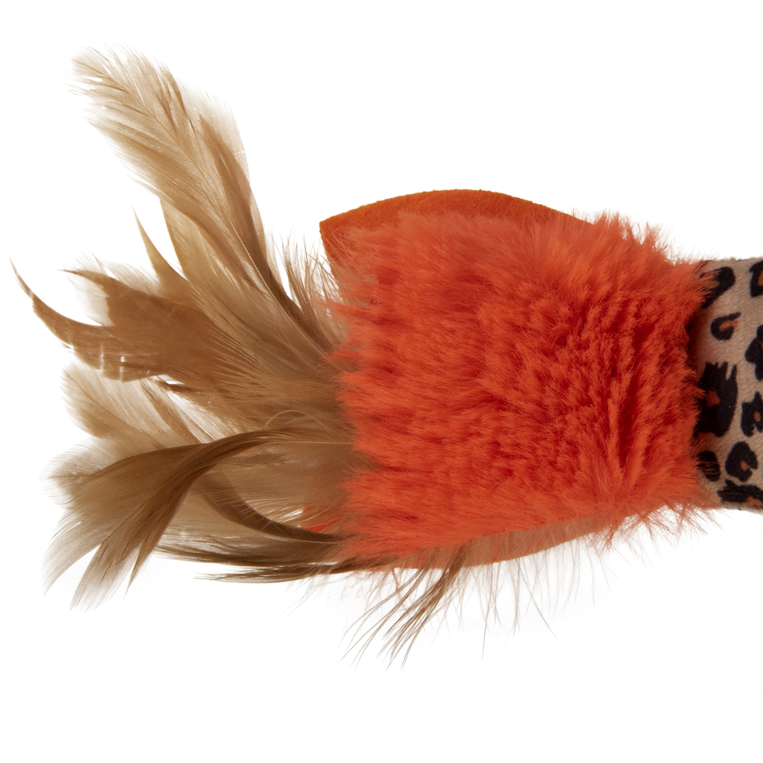 Smartykat Instincts Happynip Fin Frenzy Fish Kicker Crinkle Plush Cat Toy, Contains Catnip & Silvervine - Orange/Beige, One Size