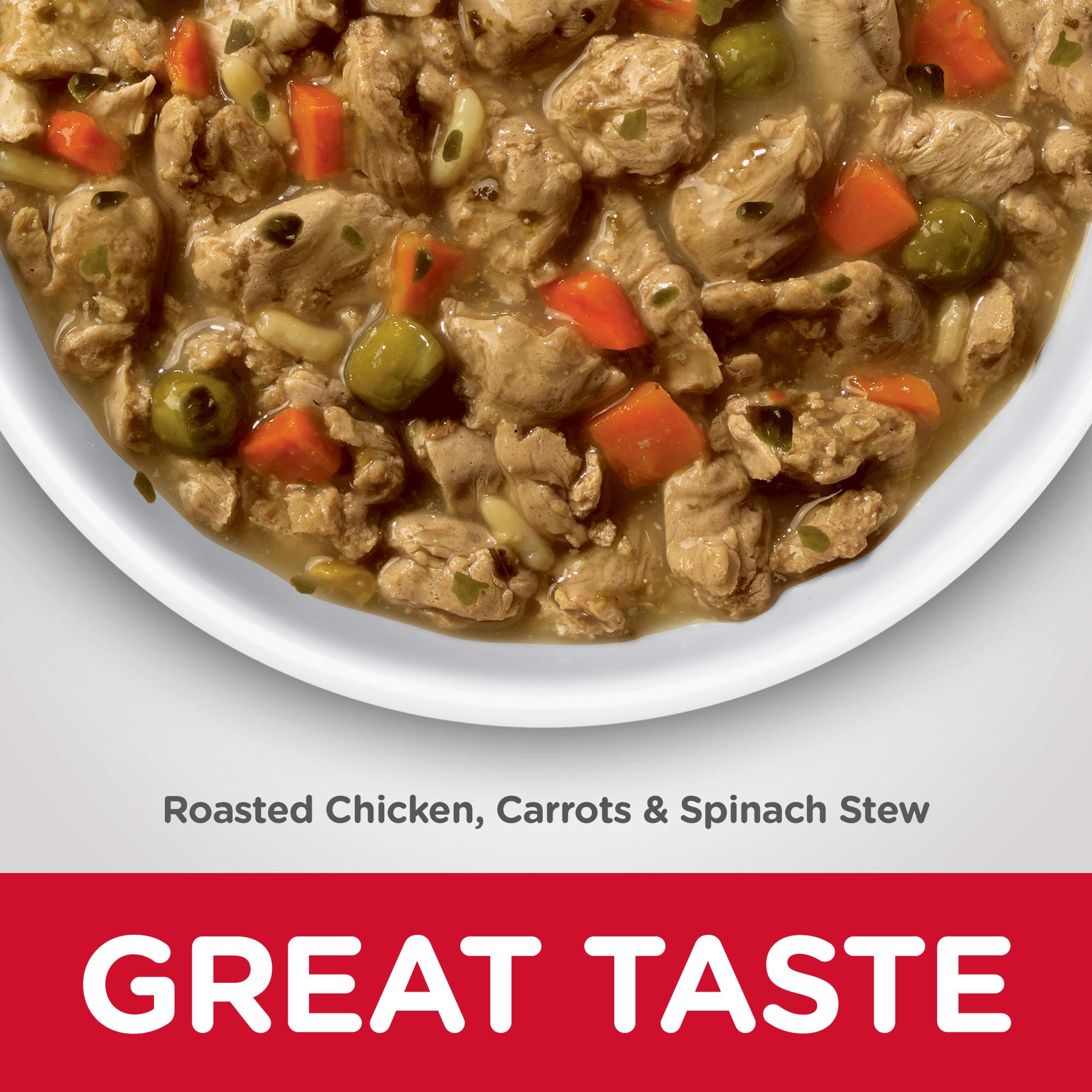 Hills Science Diet Healthy Cuisine, Adult 1-6, Great Taste, Wet Dog Food, Roasted Chicken, Carrots & Spinach Stew, 12.5 oz Can,