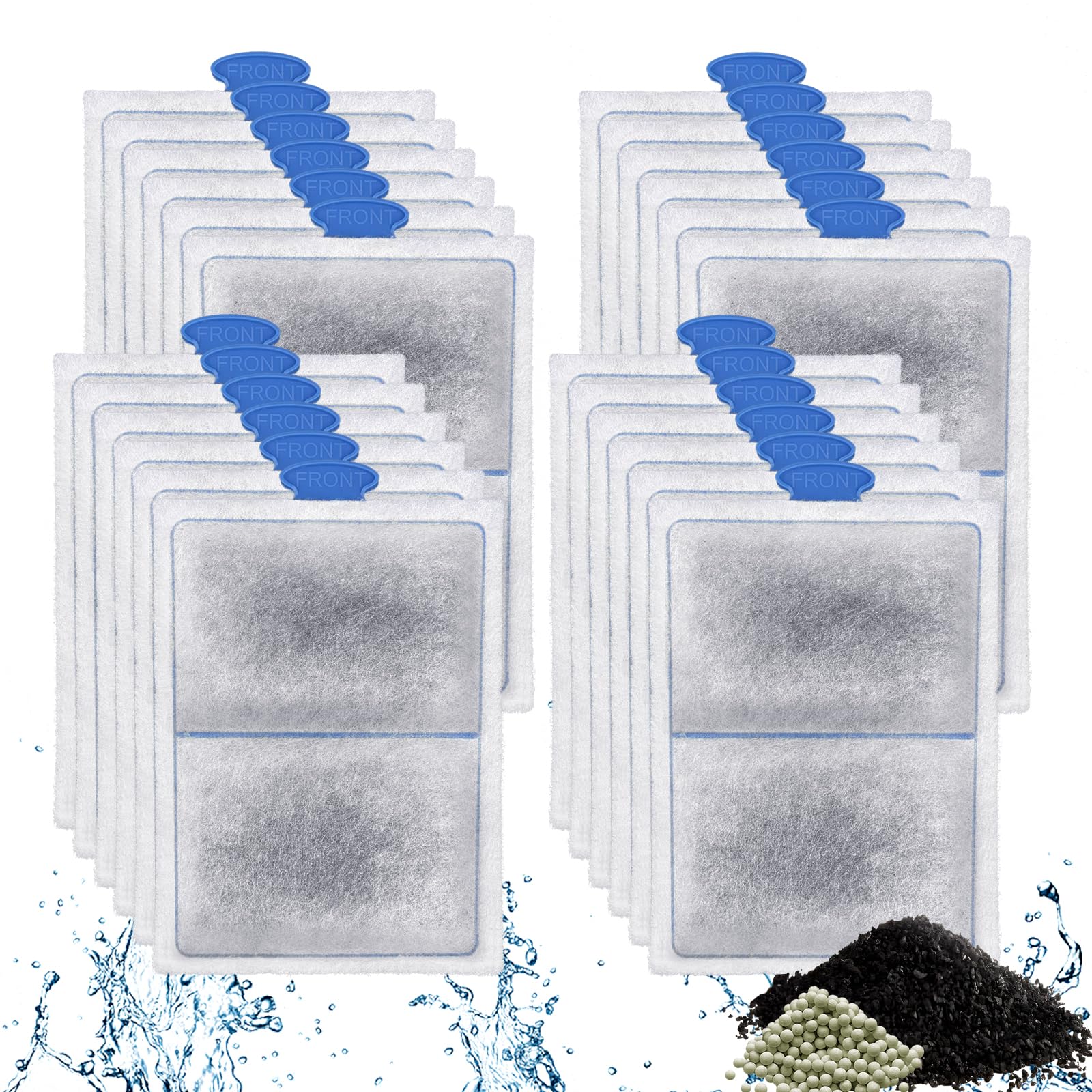 Driamor 24 Pack Pf-L Fish Tank Filter Cartridges For Top Fin Silenstream Pf-L Aquarium Filter Large Carbon Filters Cartridge Rep
