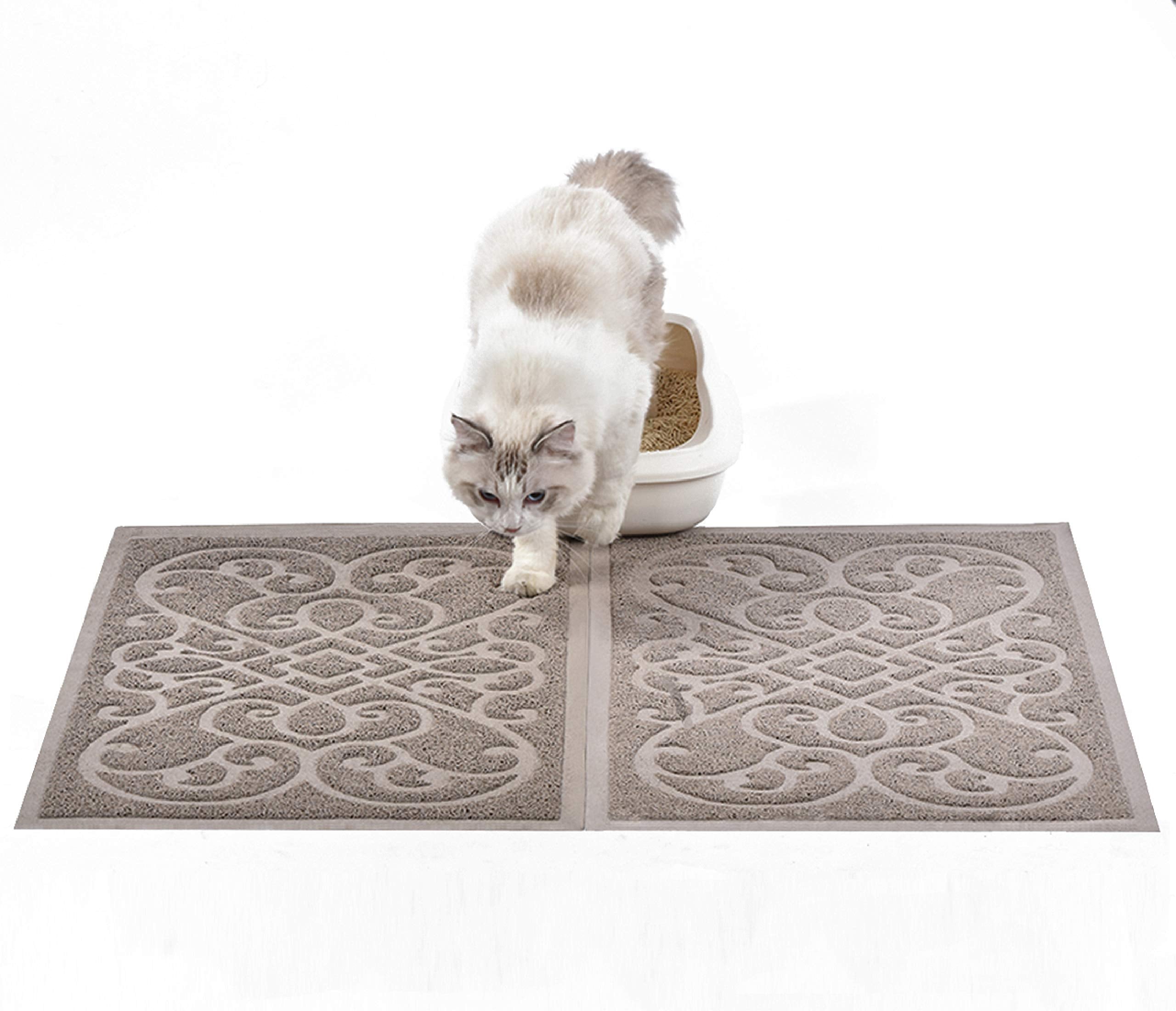 Petlike Cat Litter Mat, Thick Litter Trapping Mat, Durable Litter Box Mat Waterproof, Indoor Mat Washable Mats With Non-Slip Backing, Soft On Kitty Paws And Easy To Clean, Phthalate Free