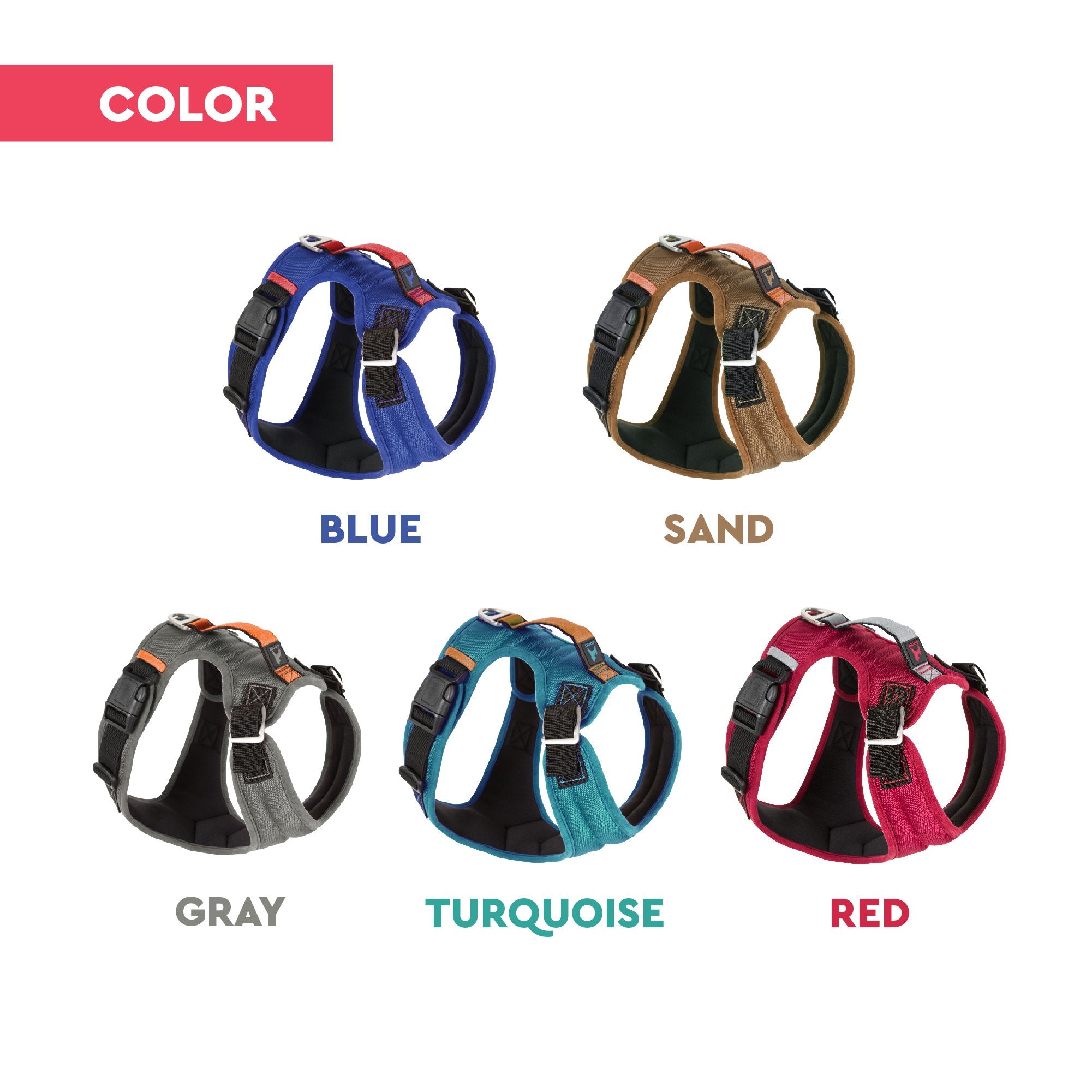 Gooby Pioneer Dog Harness, Control Handle & Seat Belt, X-Large, Red, Nylon, Model 04703-RED-XL
