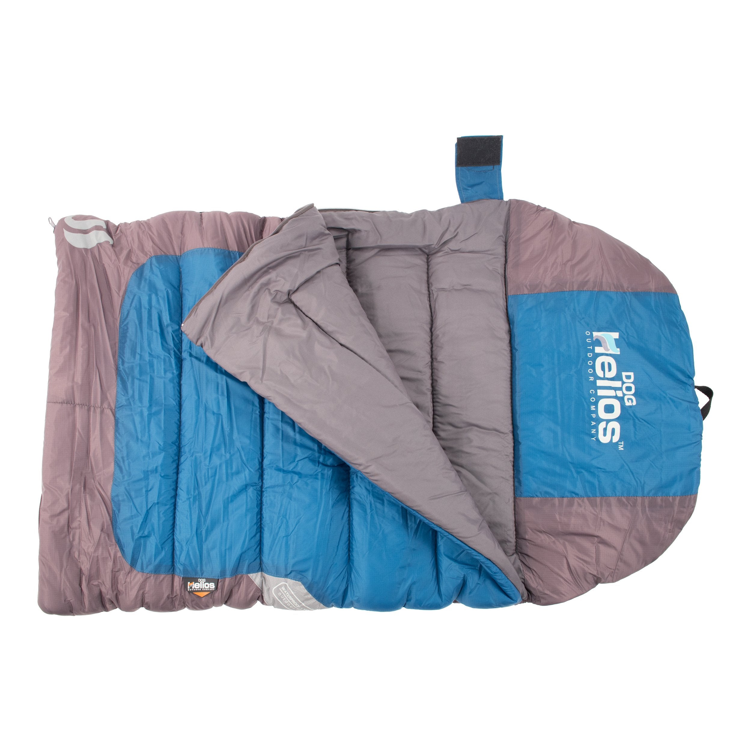 Doghelios 'Trail-Barker' Multi-Surface Water-Resistant Travel Camper Sleeper Pet Dog Bed Mat W/ Blackshark Technology, One Size, Blue, Dark Grey