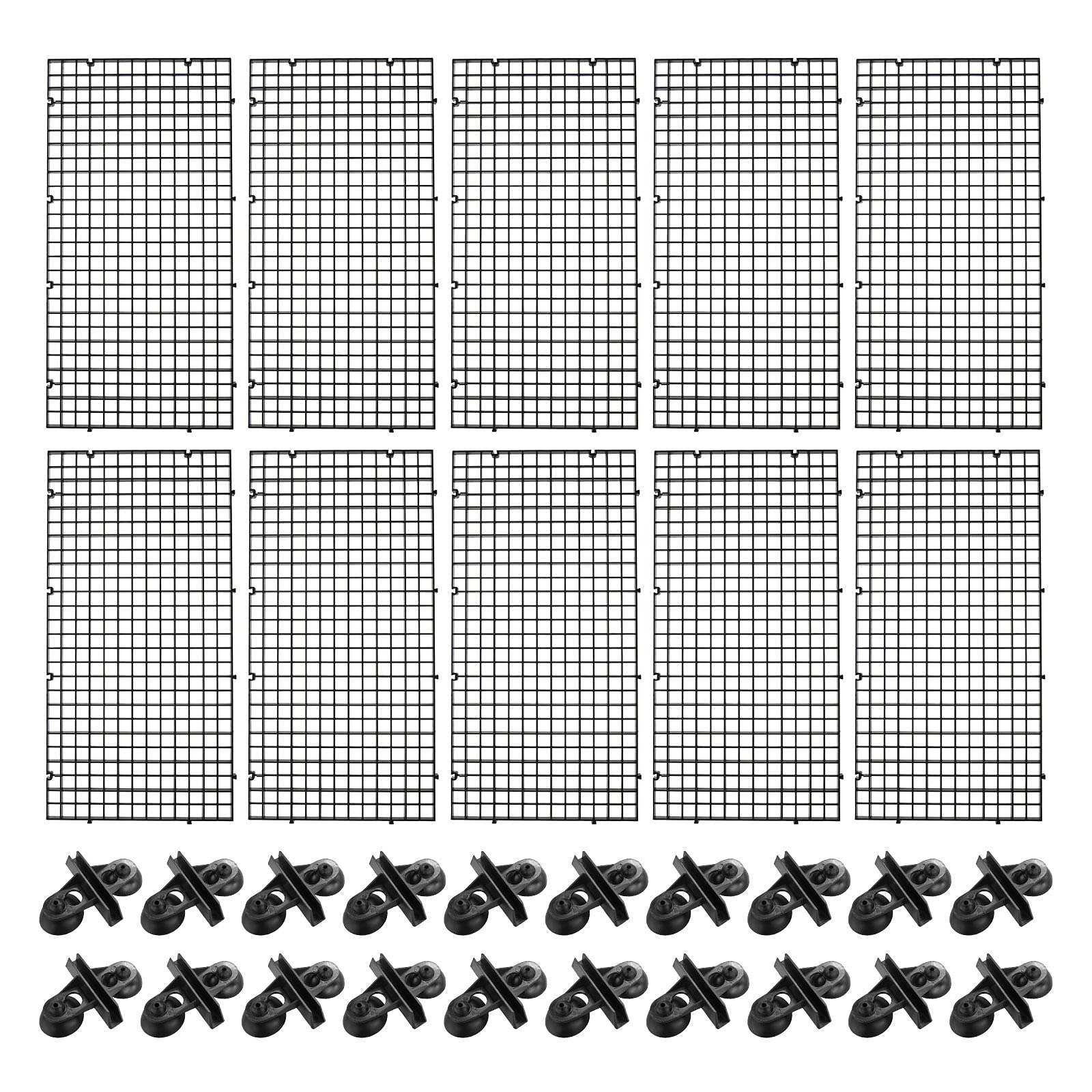 Create idea 10pcs Aquarium Divider Isolation Board Partition Pane Separator Black Mixed Breeding to Keep Different Fish from The