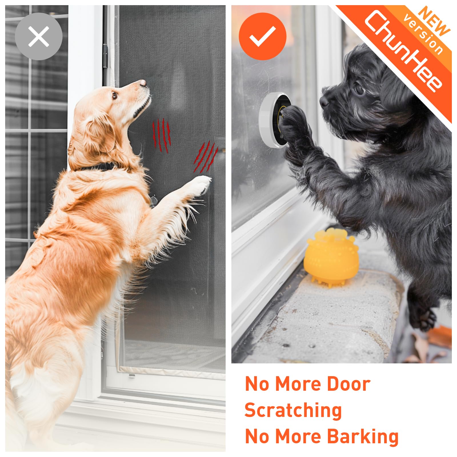 Chunhee Smart Dog Door Bells, Wireless Dog Doorbells For Potty Training To Go Outside, Dogs Bells For Doggie To Ring To Go Potty