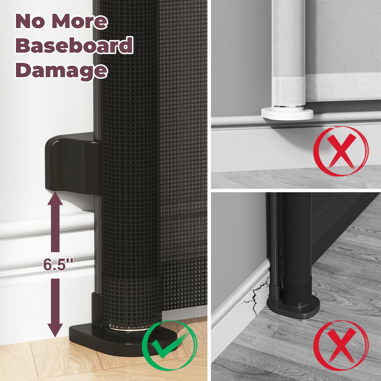 Cideny 76 Retractable Baby Gates Extra Wide, Mesh Long Dog Gate for Wide Openings, Indoor Outdoor Stair Gate for Doorways Hall