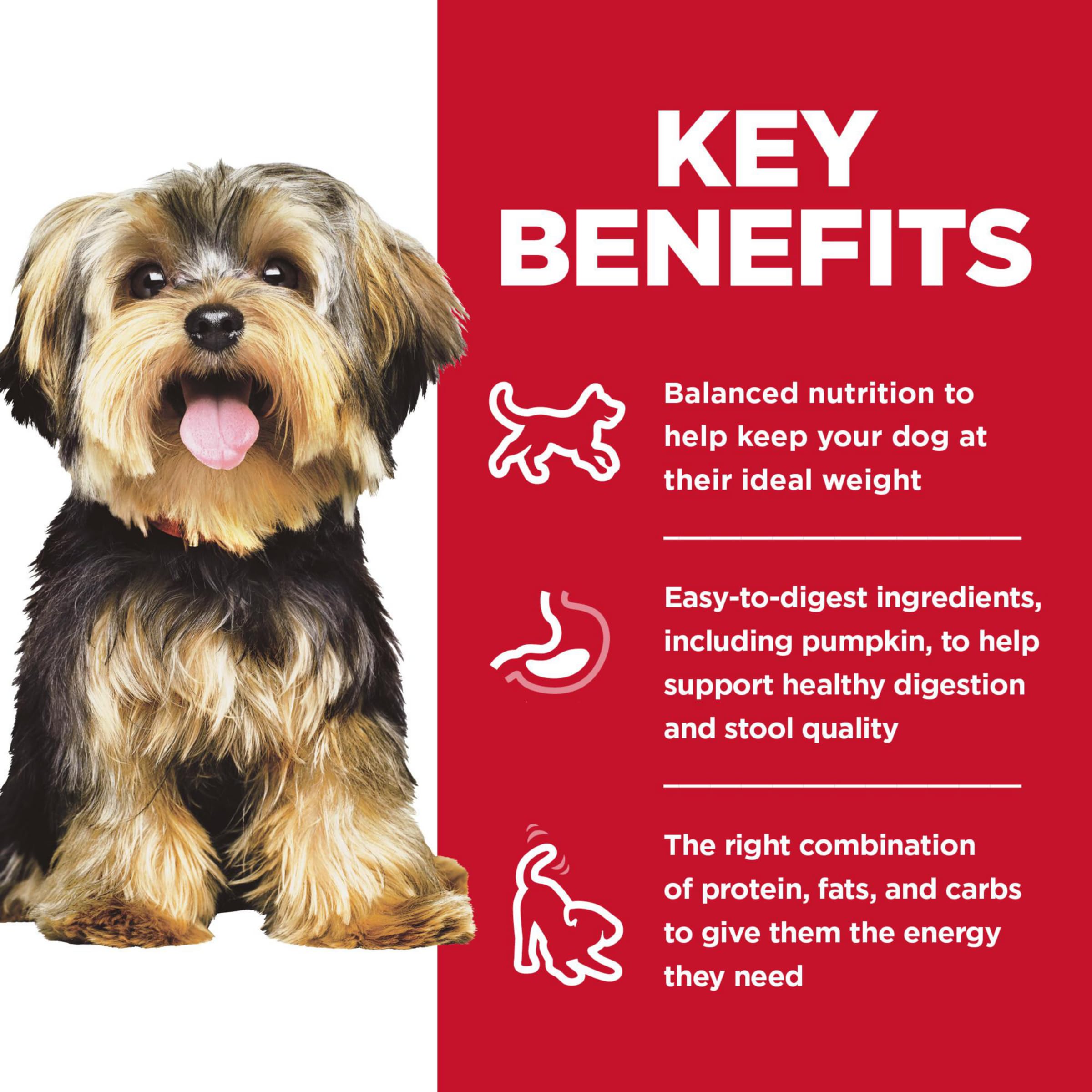Hills Science Diet Small & Mini, Adult 1-6, Small & Mini Breeds Premium Nutrition, Dry Dog Food, Lamb & Brown Rice, 4.5 lb Bag