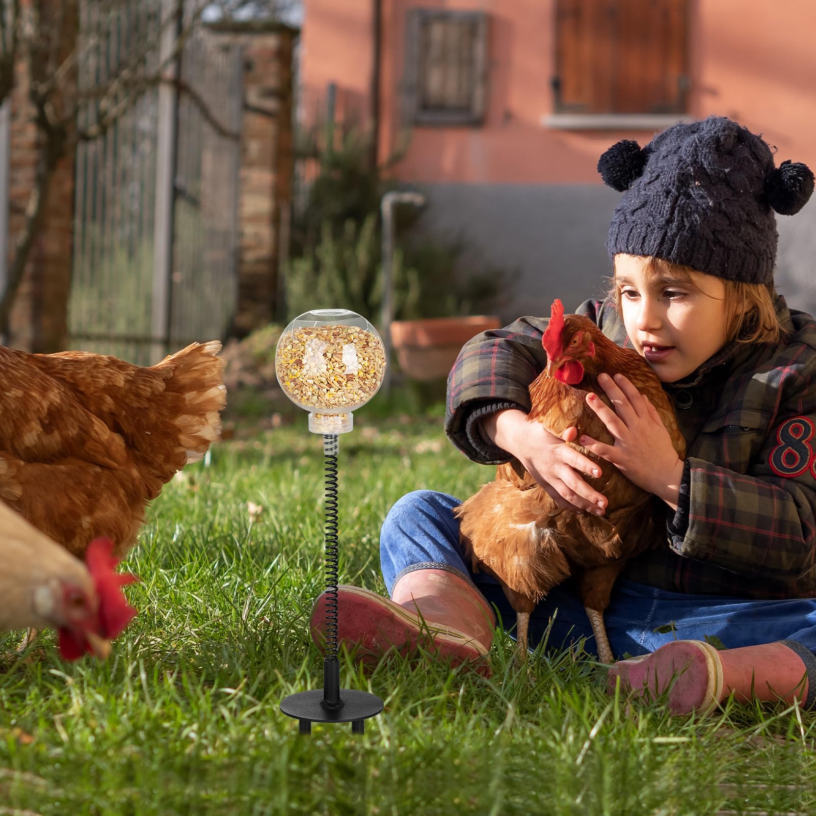 Peck Toy, Interactive Slow Feed Release Toy for Your Flock, Chicken Slow Feeder Boredom Busting Fun Maintain Your Hens Entertain