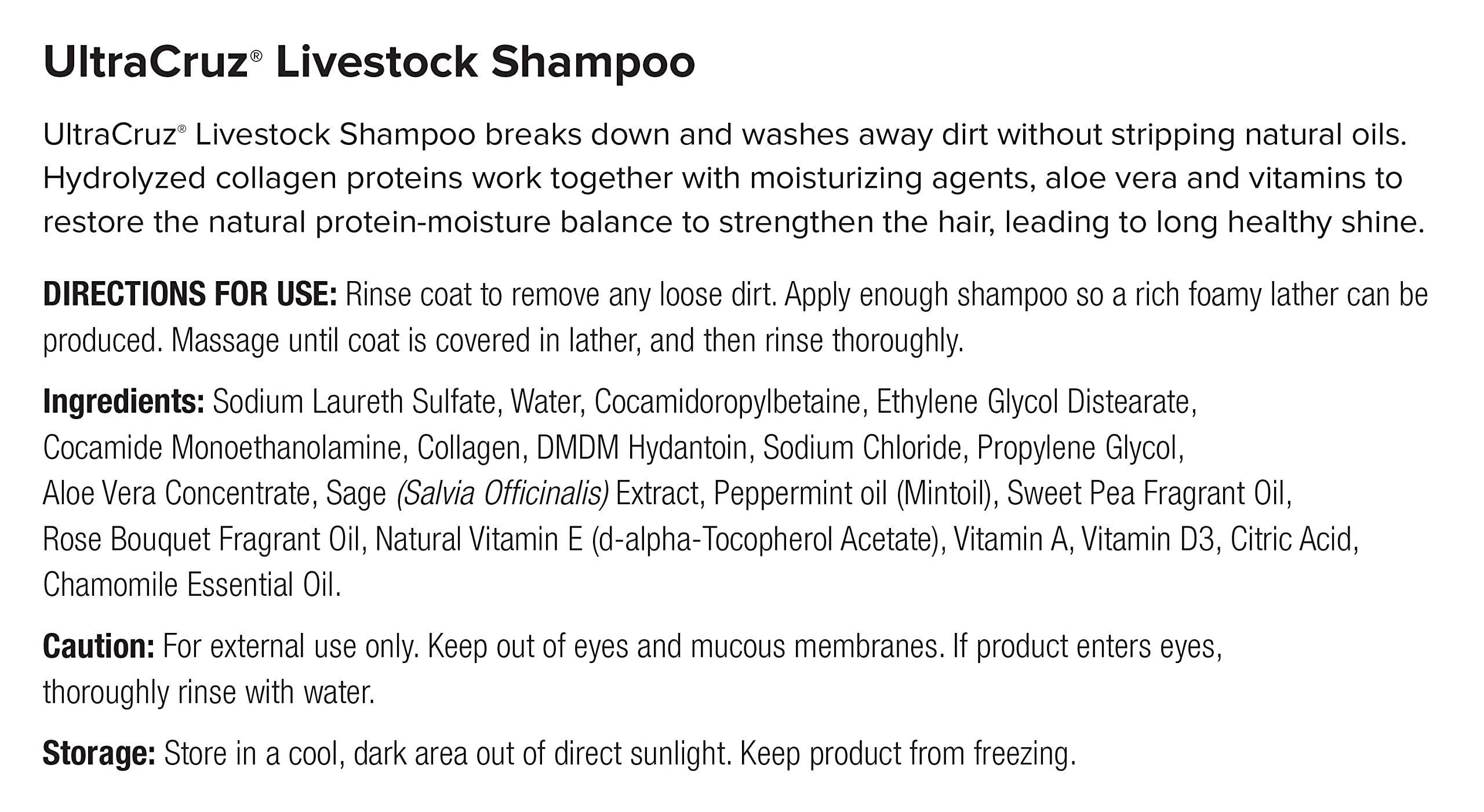 Ultracruz Livestock Shampoo, 1 Gallon