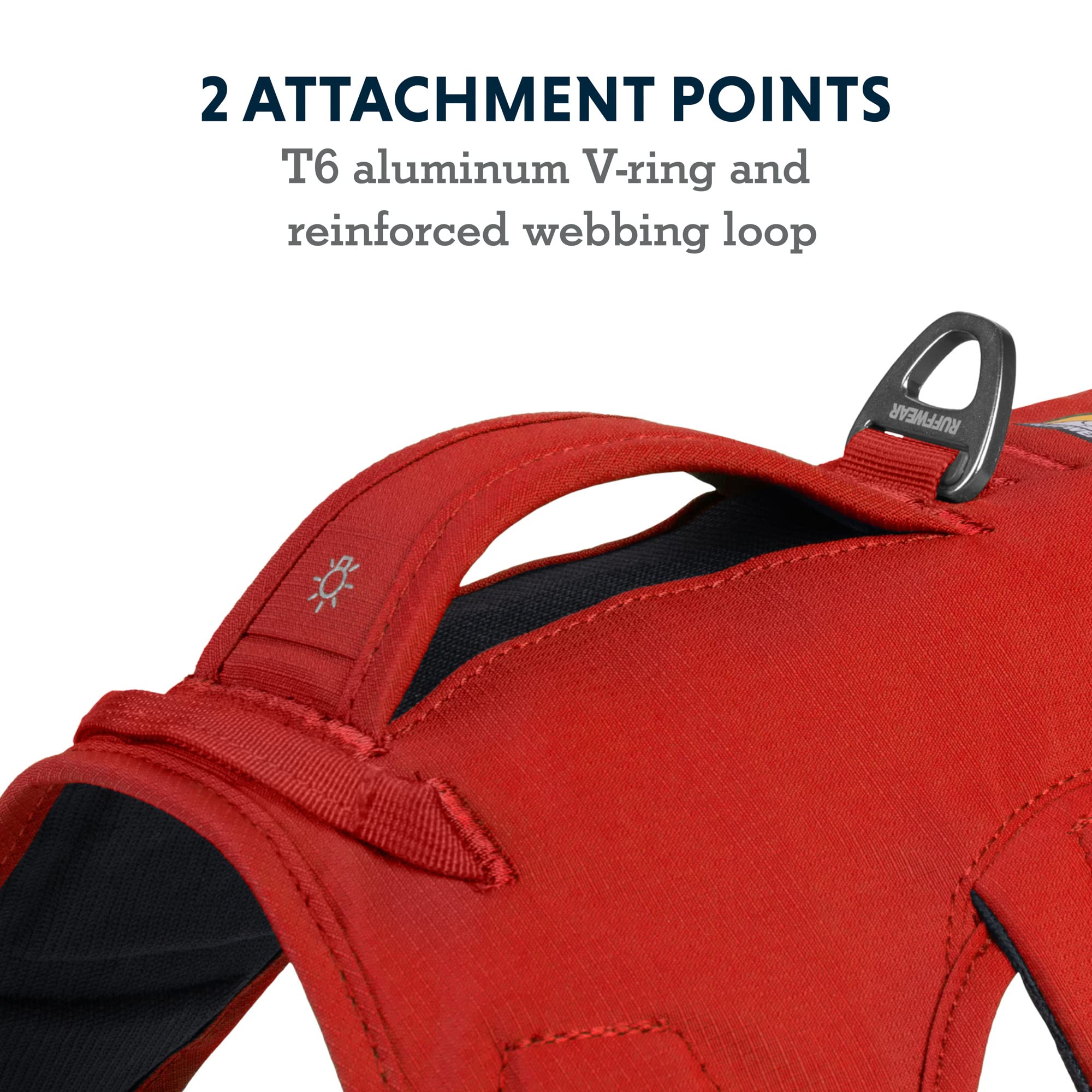 Ruffwear, Web Master, Multi-Use Support Dog Harness, Hiking And Trail Running, Service And Working, Everyday Wear, Red Sumac, X-Small