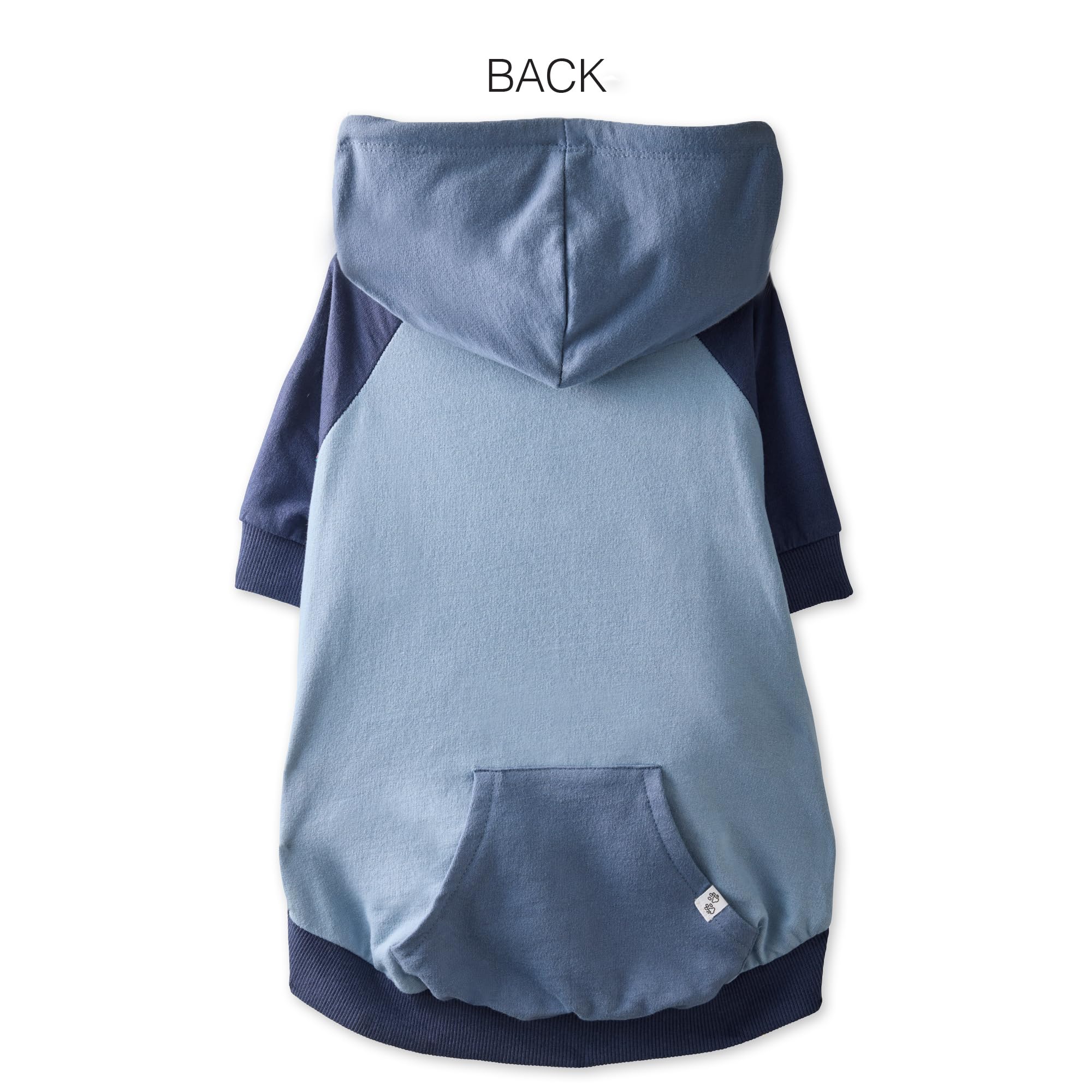Pet Passion 100% Organic Cotton Dog Hoodie Pet Coat for Small, Medium and Large Dogs, Color Block Navy, Small