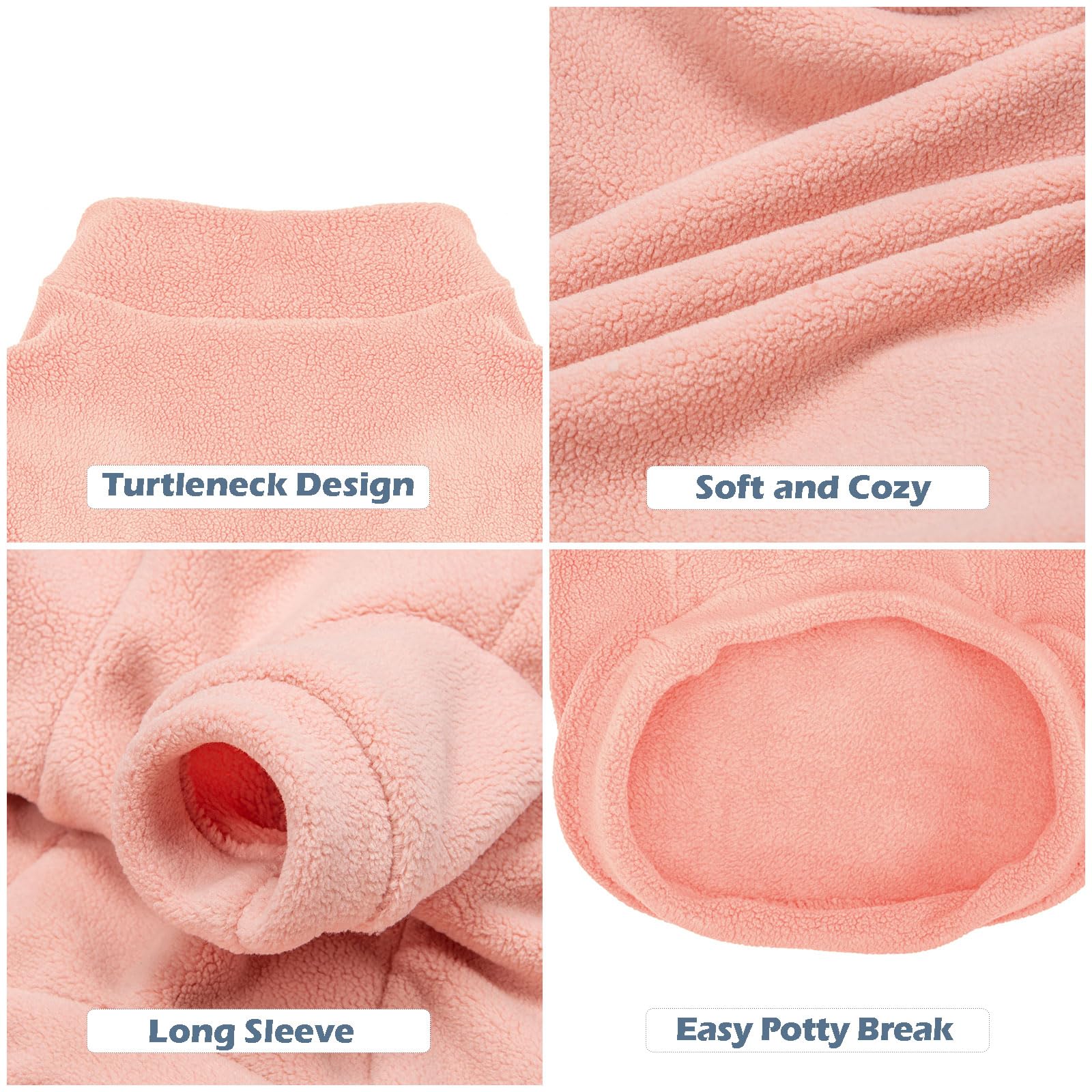 Gyalaperi Dog Sweater, 3 Pack Dog Sweaters For Small Dogs Girl Boy, Ultra Soft Warm Puppy Clothes Dog Coat For Winter (Rose+Lt P