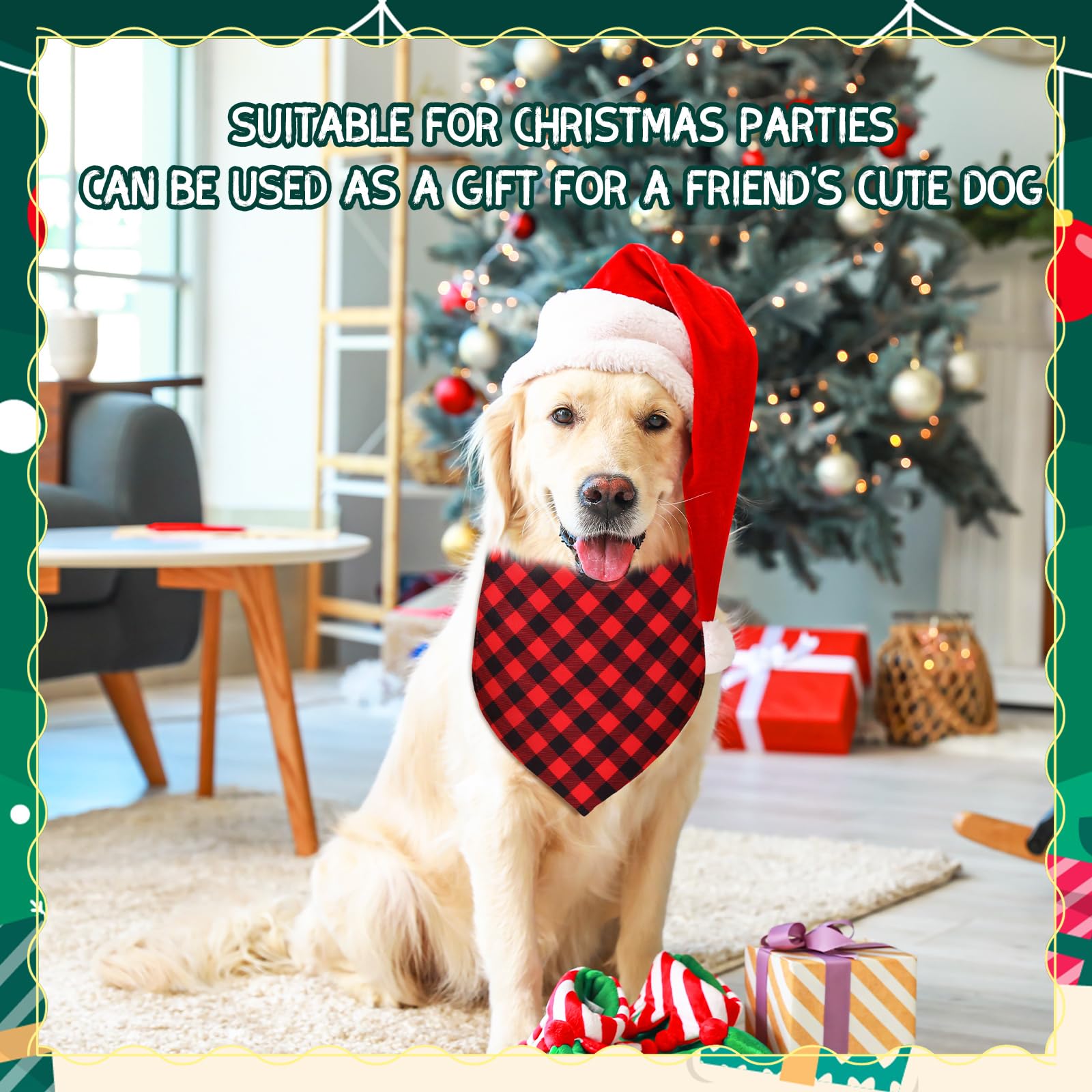Newwiee 100 Pcs Christmas Dog Bandanas Bulk For Dogs Triangle Bibs Scarf Holiday Xmas Soft Breathable Dog Christmas Scarf Access