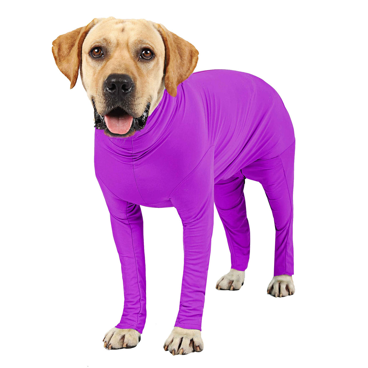 Due Felice Dog Onesie Surgical Recovery Suit For After Surgery Pet Anti Shedding Bodysuit Long Sleeve Anxiety Shirt For Female Male Dog Purple/Xl