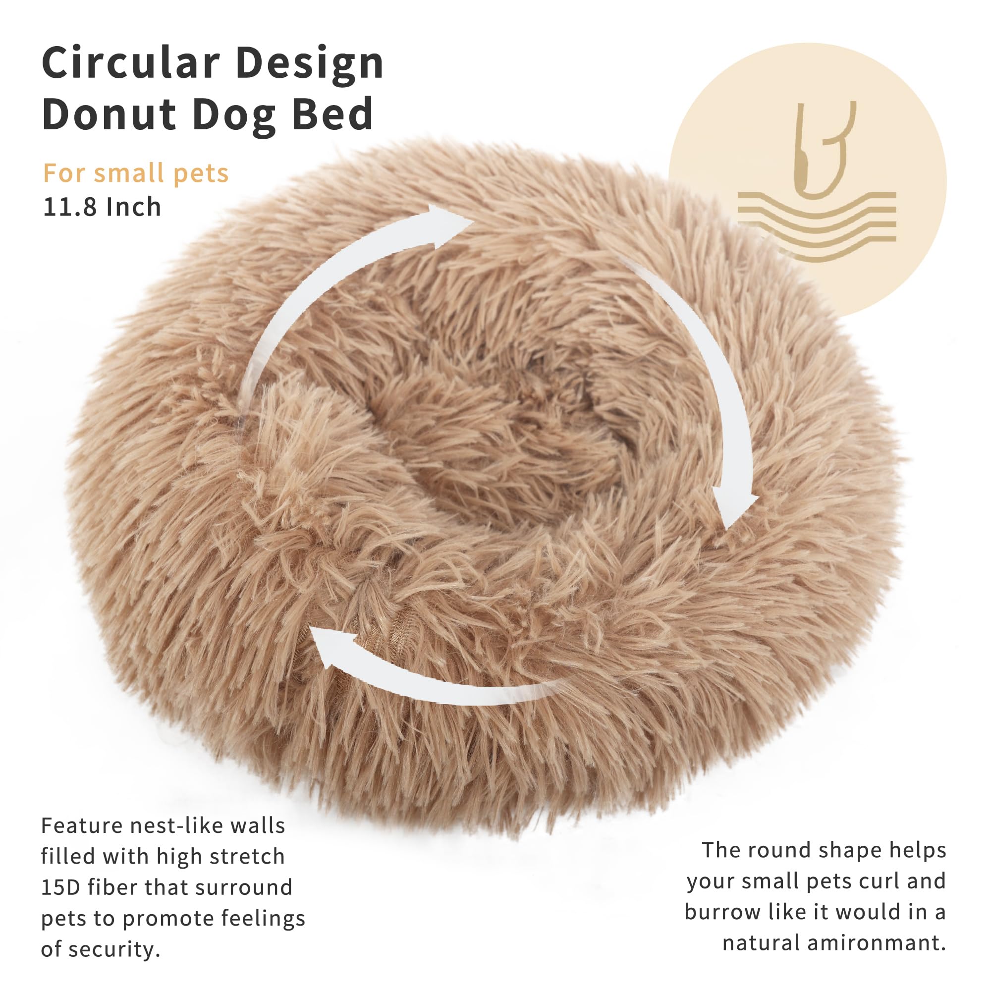 wrkfree Rabbit Bed for Indoor Bunnies Guinea Pig Bed for Guinea Pig, Bunny, Chinchilla, Ferret, Rabbit and Other Small Pets Brow