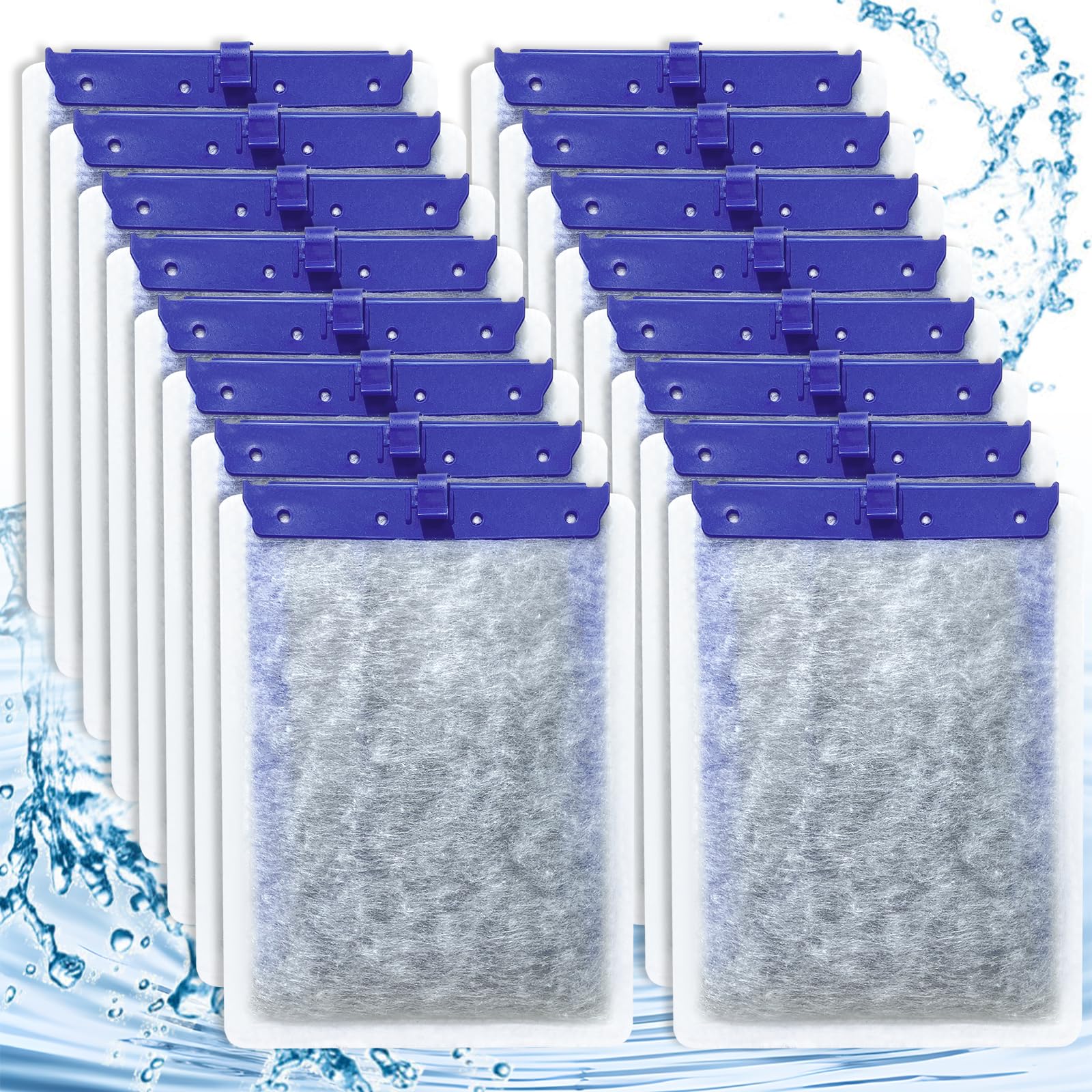 Cunina 16-Pack Filter Cartridges Large Compatible With Tetra Whisper Bio-Bag Aquarium Filters, Fish Tank Filters Replacement For