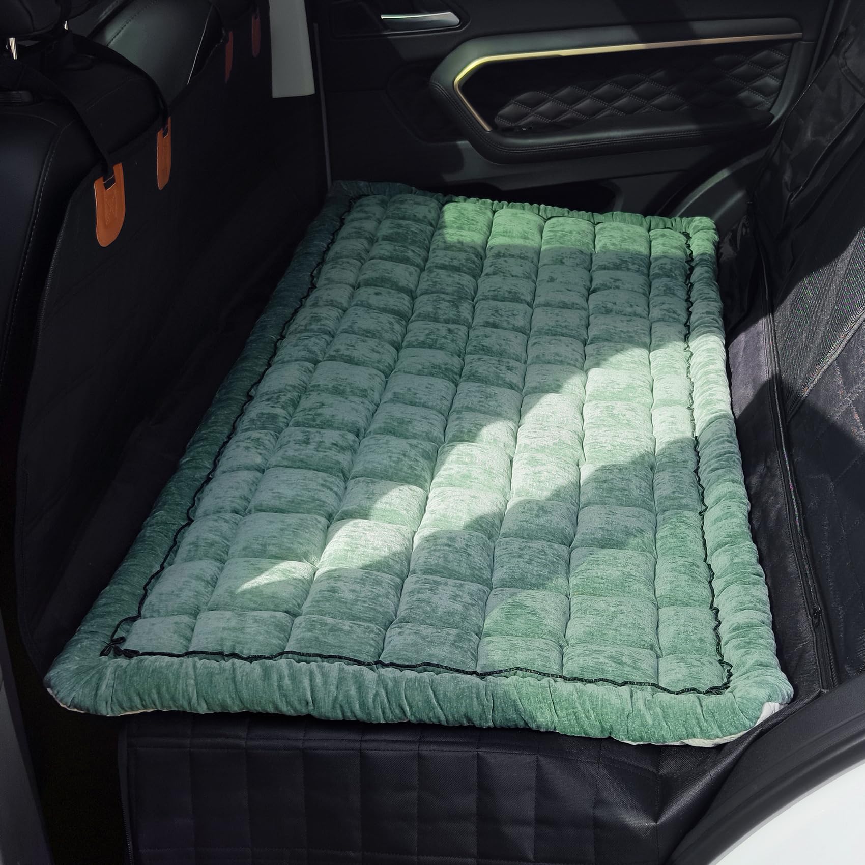 Aeeishomereform Backseat Pet Bed Mat, Plaid Dog Bed For Car Back Seat, Furry Couch Covers For Loveseats, Non-Slip Travel Dog Bed