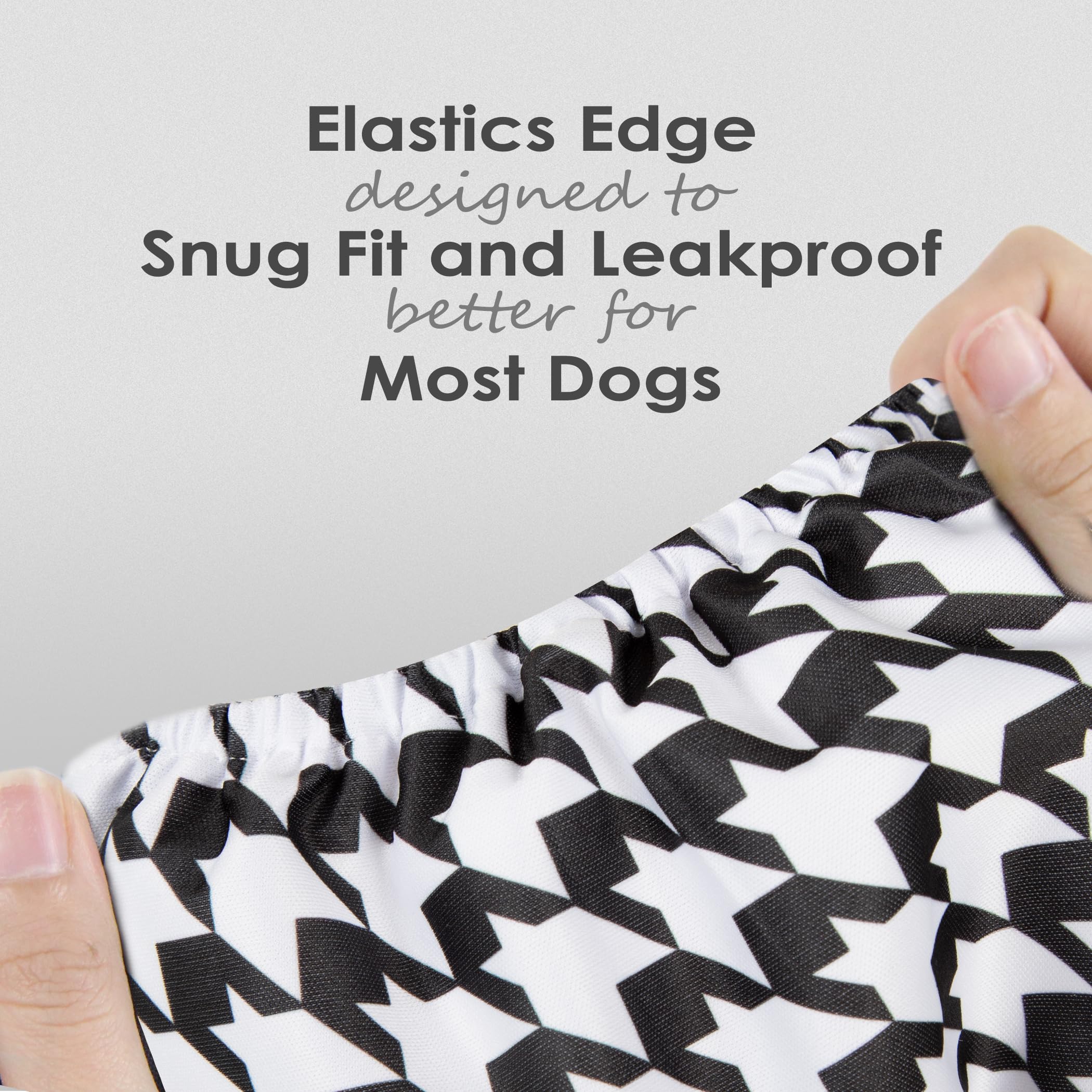 Wegreeco Washable Male Dog Belly Band (Stylish Pattern)- Pack Of 3 - Washable Male Dog Belly Wrap, Dog Diapers Male (Houndstooth
