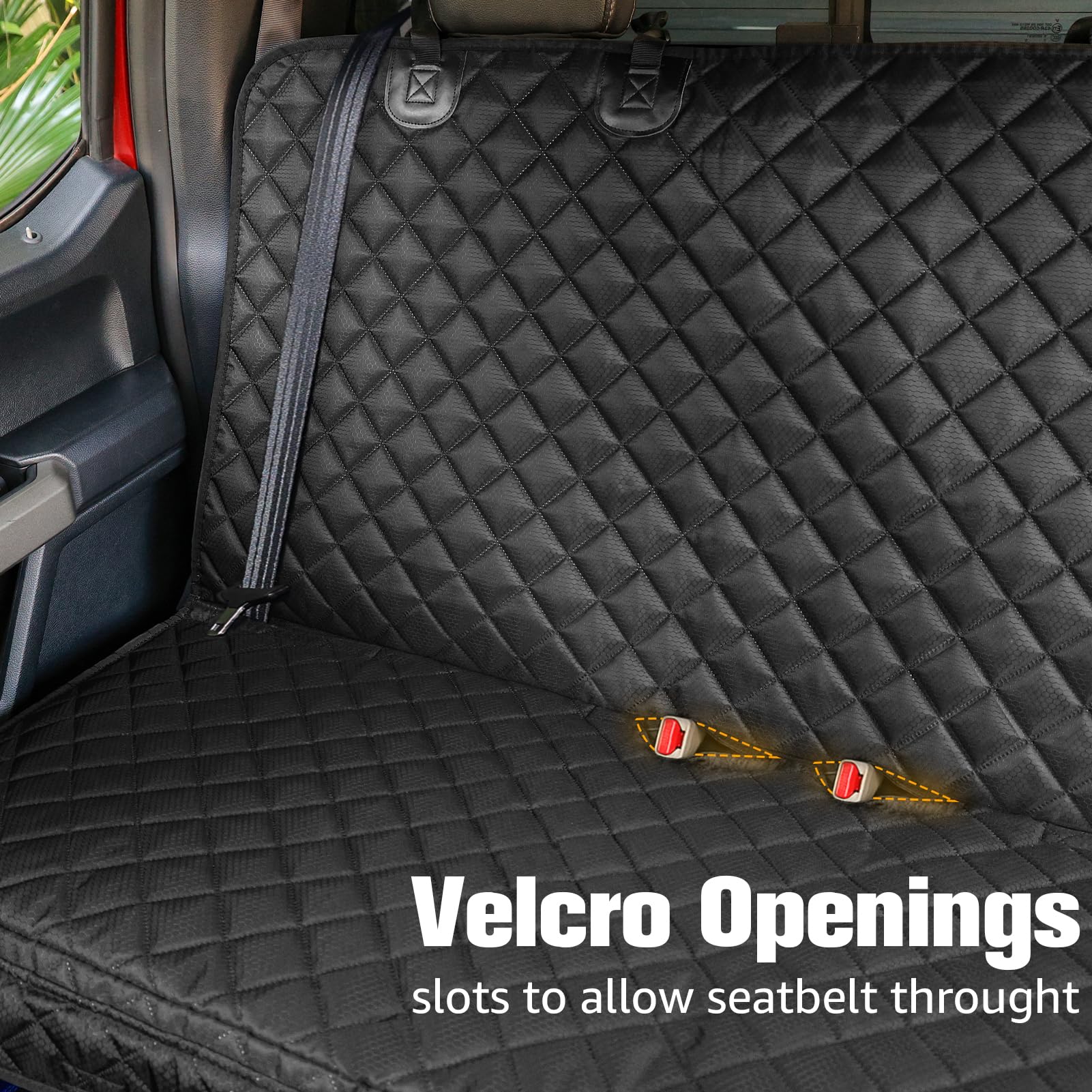 Peticon Dog Car Seat Covers For Ford F150/Ram1500/Nissan Frontier/Toyota Tacoma/Gmc Canyon/Silverado, Waterproof Pet Back Seat C