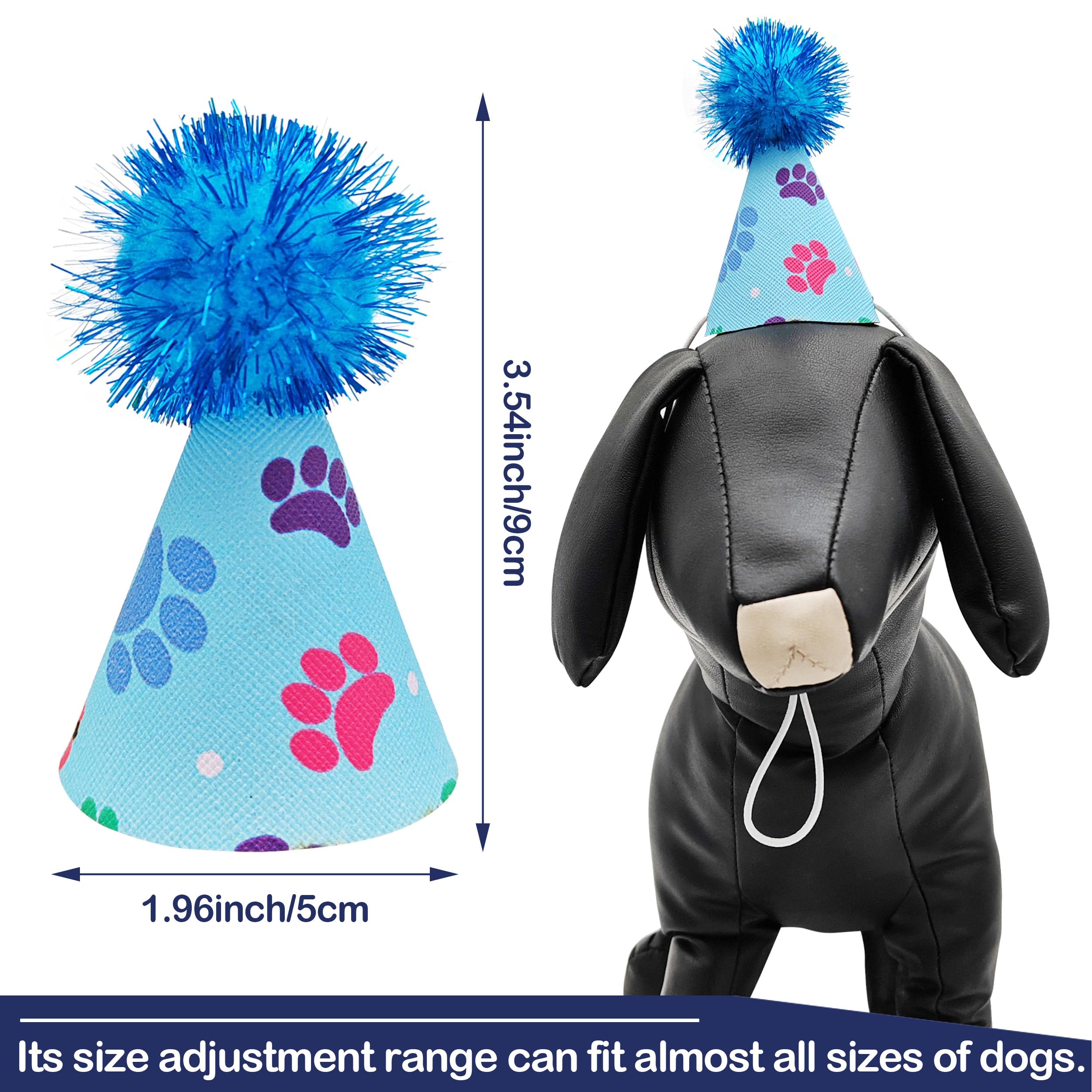 Jpgdn 6Pcs/Pack Mini Dog Party Hats For Small Xs Cat Puppy Doggie Kitten Rabbit Stuffed Animals Birthday Holiday Party Grooming