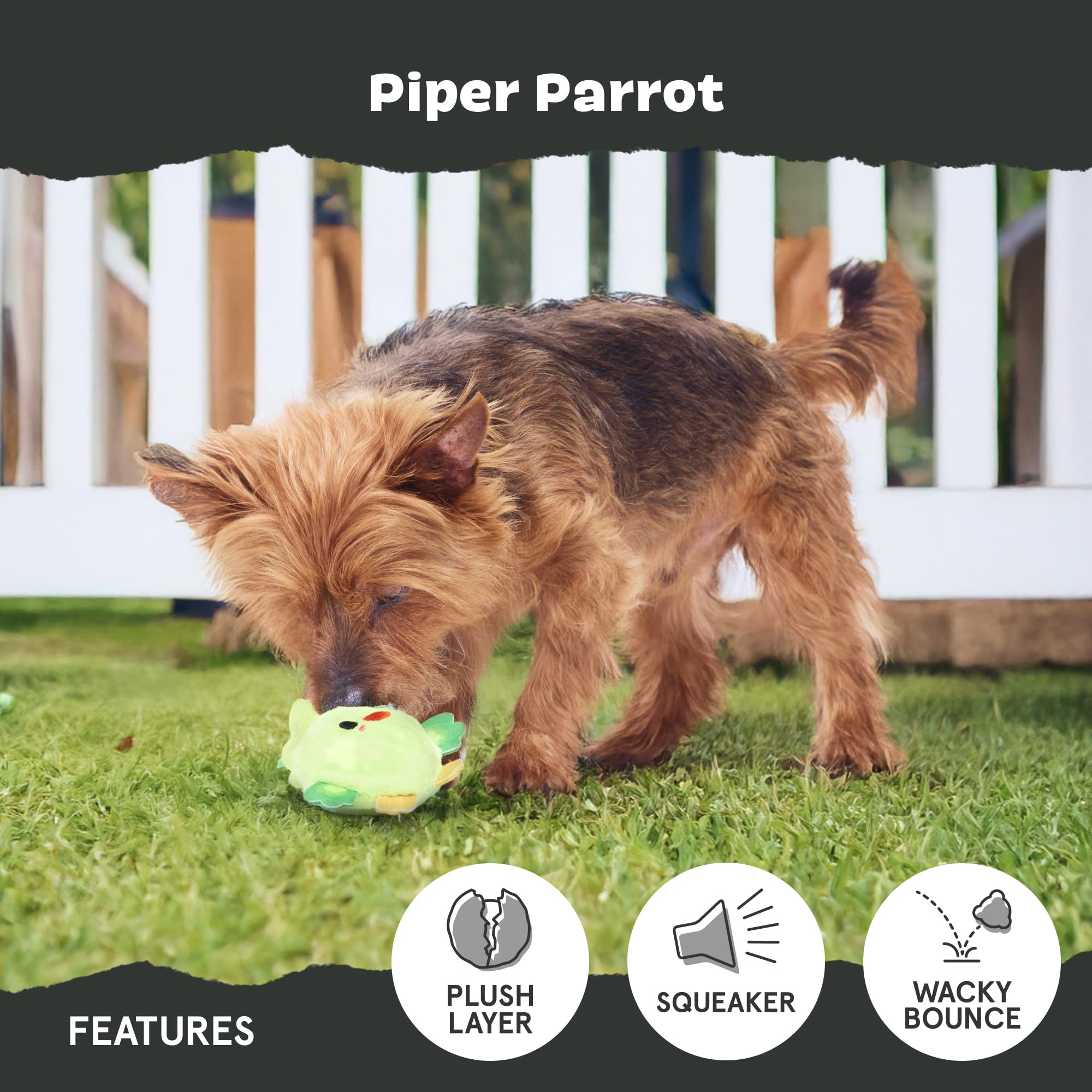 Barkbox Piper Parrot Dog Toy For Small Dogs, Perfect For Flipping Fun And Tearable Outer Layer With Bonus Toy Inside For Extra P