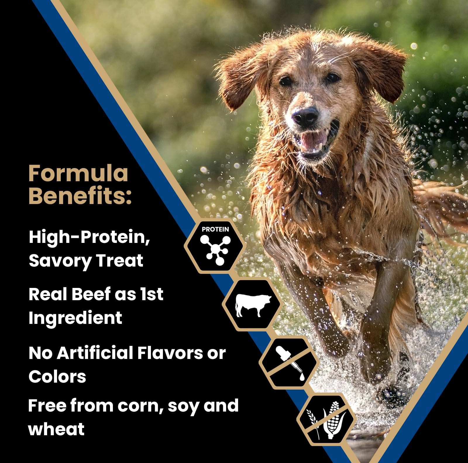VICTOR Super Premium Dog Treats - Classic Hi-Pro Savory Strips with Real Beef - Supports Immune System, Digestive Health, & Heal