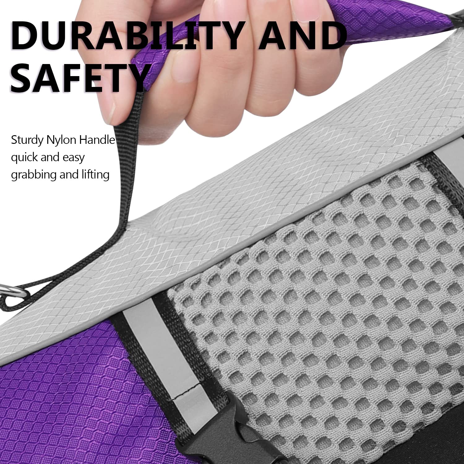 Dog Life Jacket Swimming Vest Lightweight High Reflective Pet Lifesaver With Lift Handle, Leash Ring Purple,Xs