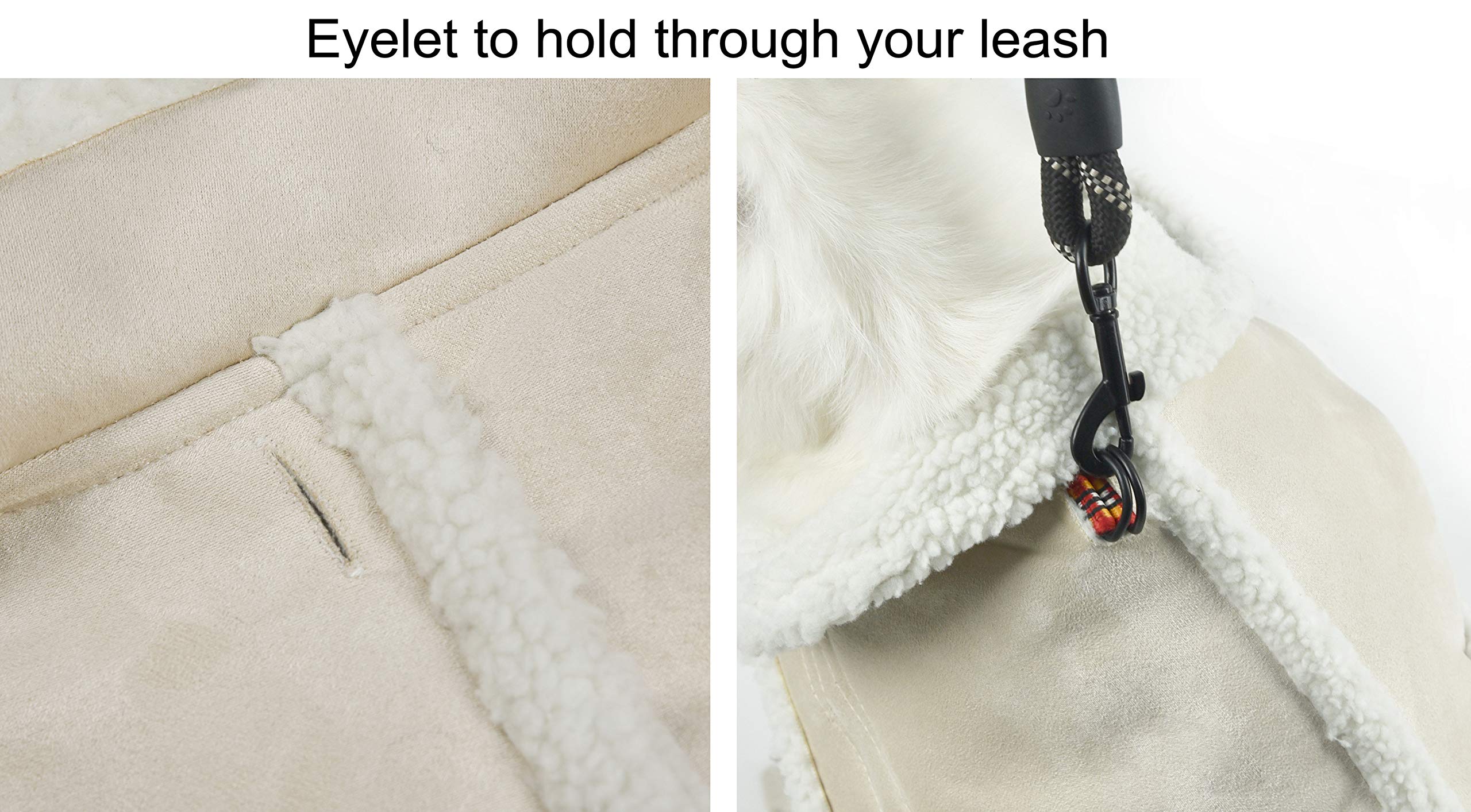 XUANQIFC Dog Winter Jacket, Warm Windproof Dog Sweaters for Small Dogs, Thick Apparelf Fleece Dog Coat for Medium Large Dogs (La