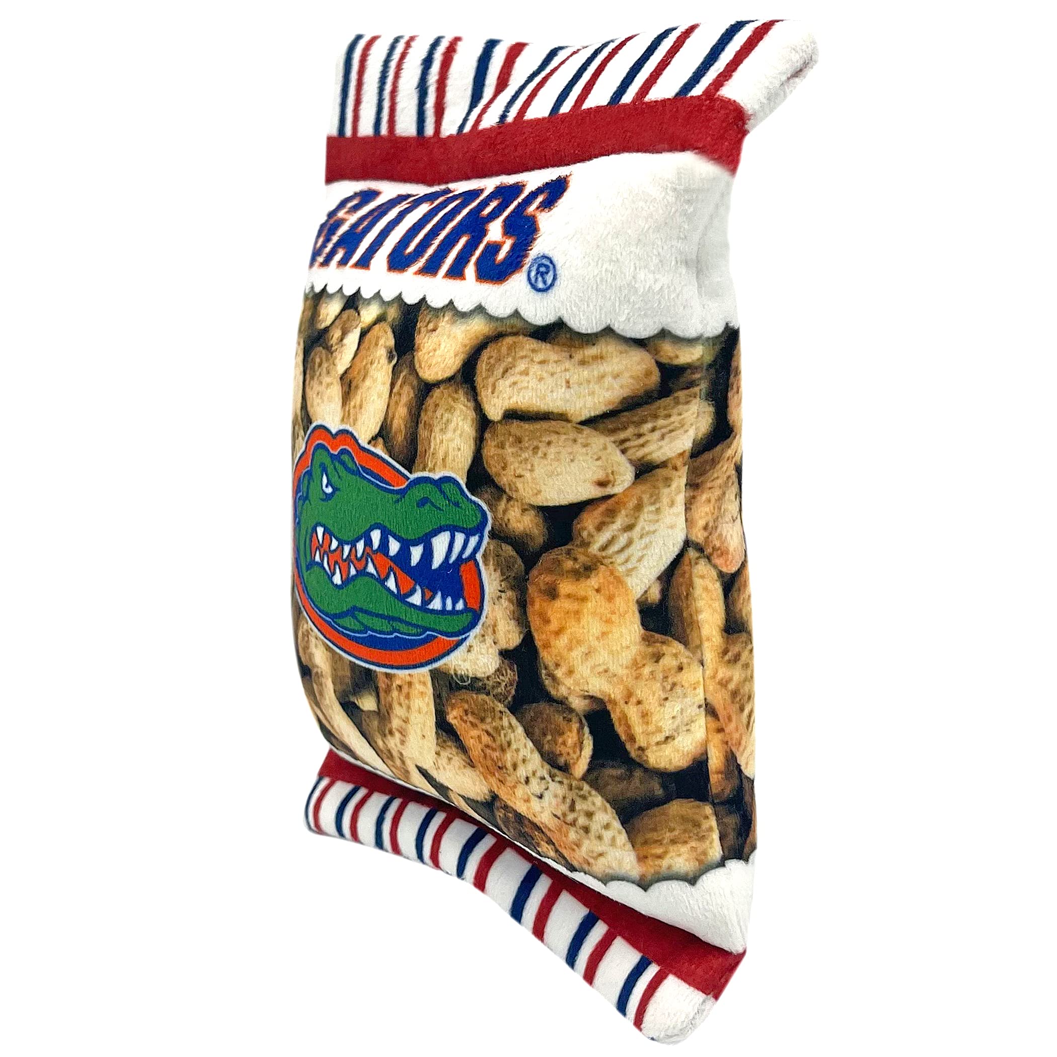Pets First Ncaa Florida Gators Crinkle Fine Plush Dog & Cat Squeak Toy- Cutest Stadium Peanuts Snack Toy For Dogs & Cats With In