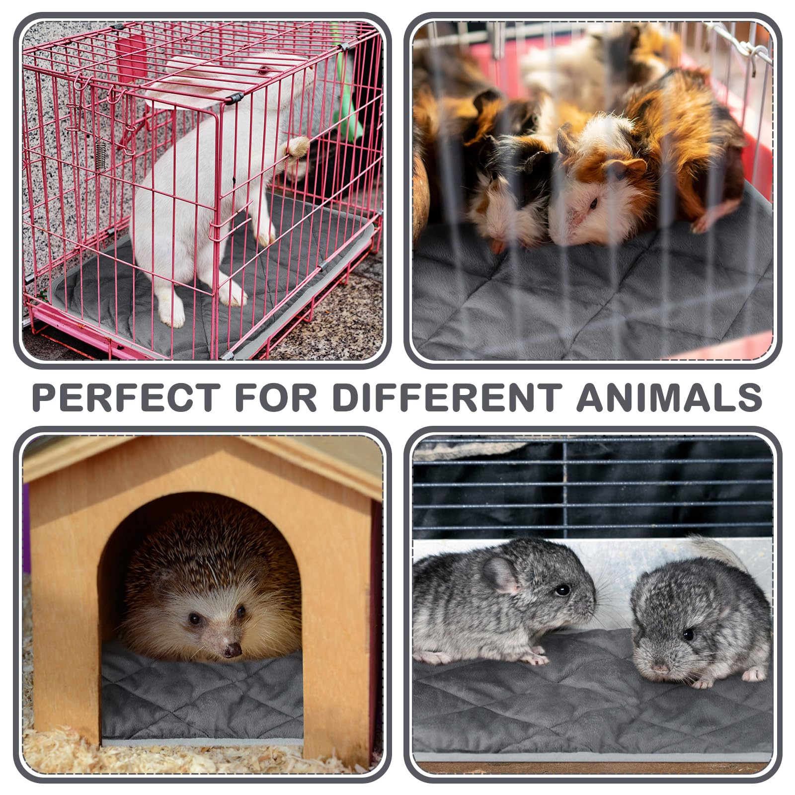 Clysee 2 Pack Self Heating Cat Mat Self Warming Pet Pads Washable Kennel Mat Dog Crate Pad Reflects Body Heat Non Skid Cat Therm